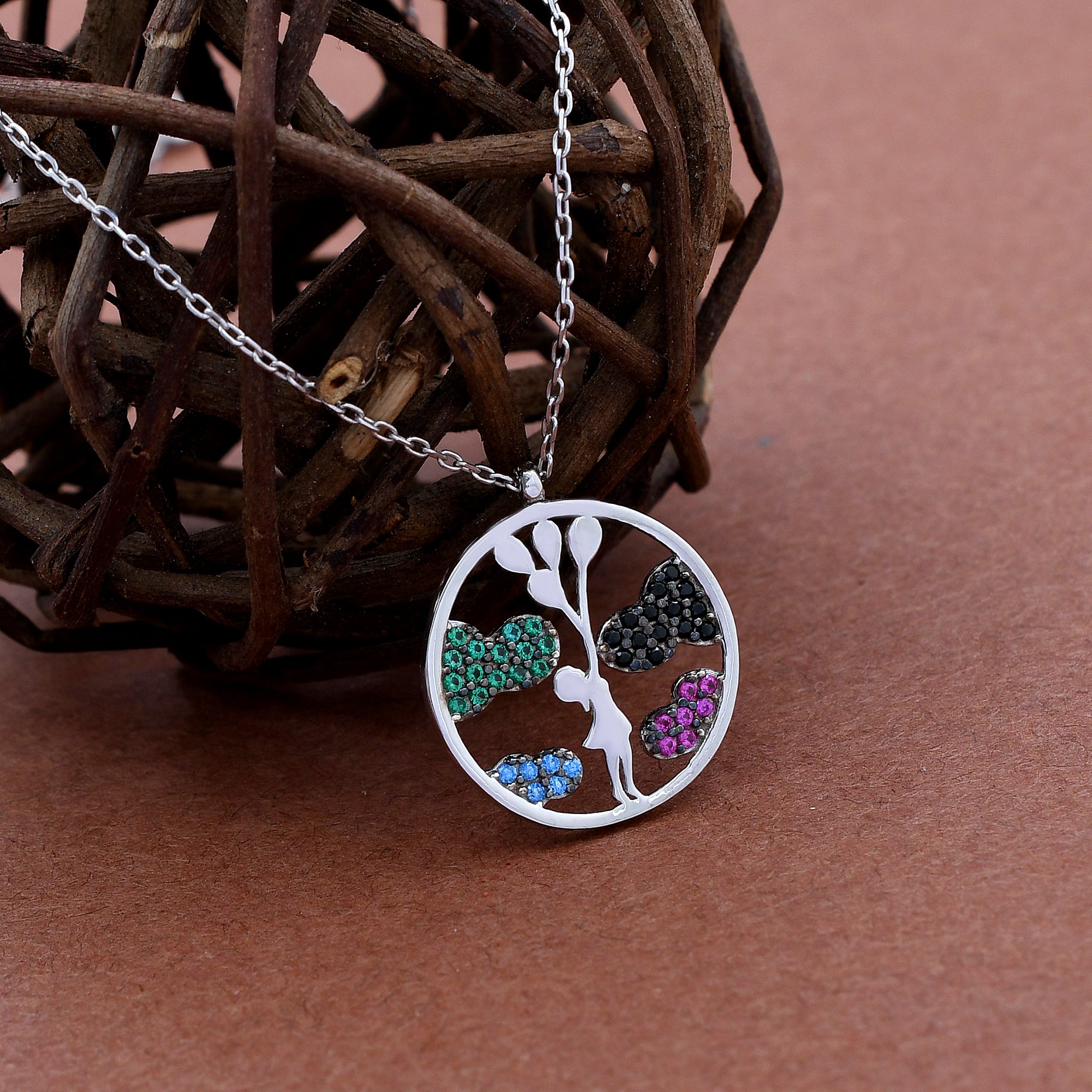 Joyful Girl Design 925 Sterling Silver Pendant