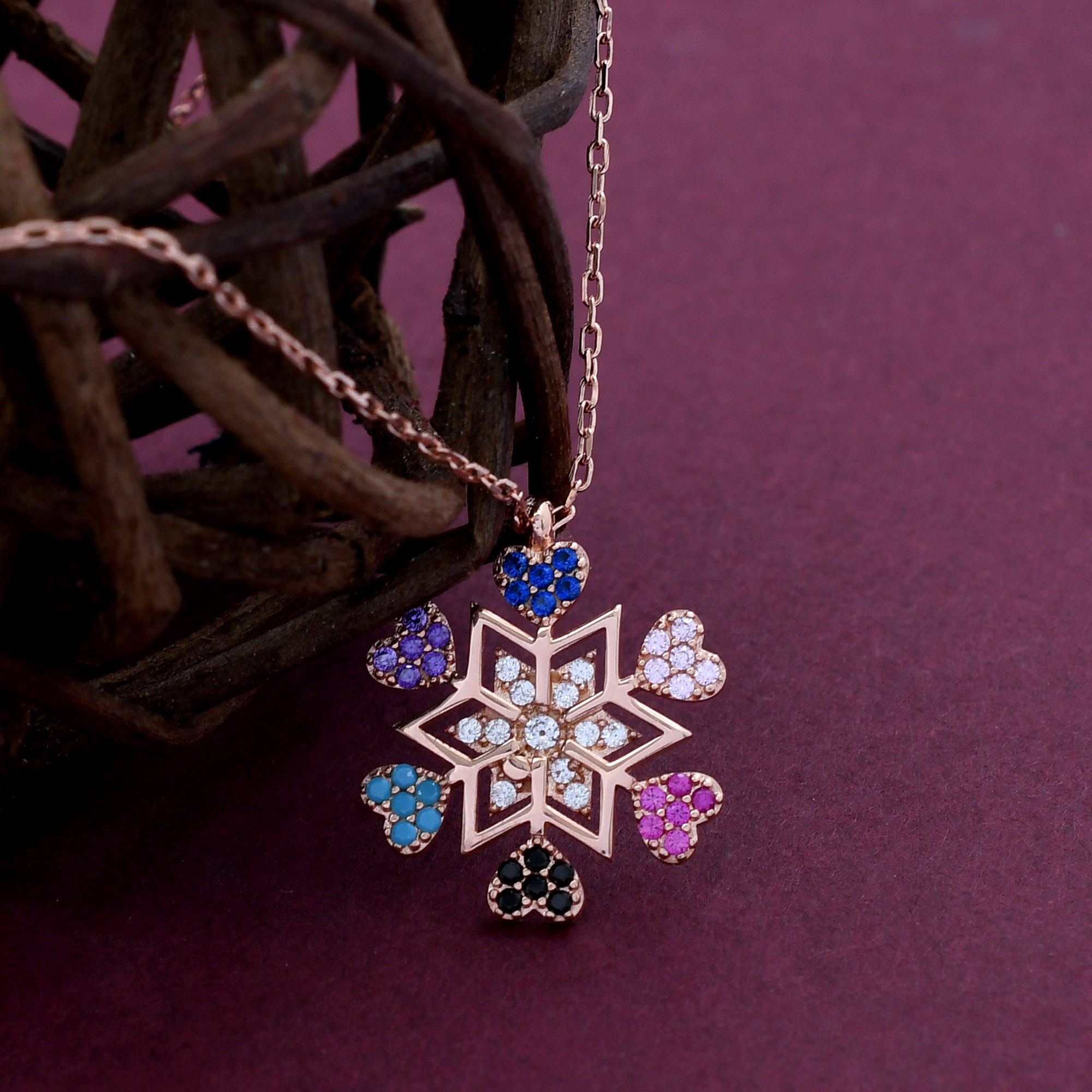 Star Heart Design 925 Sterling Silver Pendant