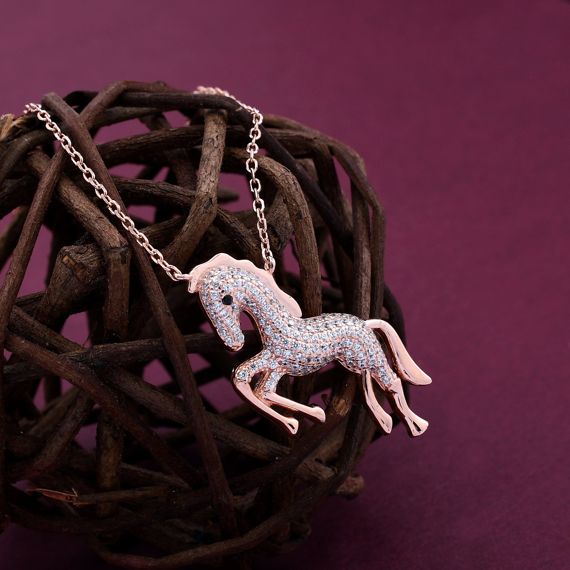 Horse Design 925 Sterling Silver Pendant