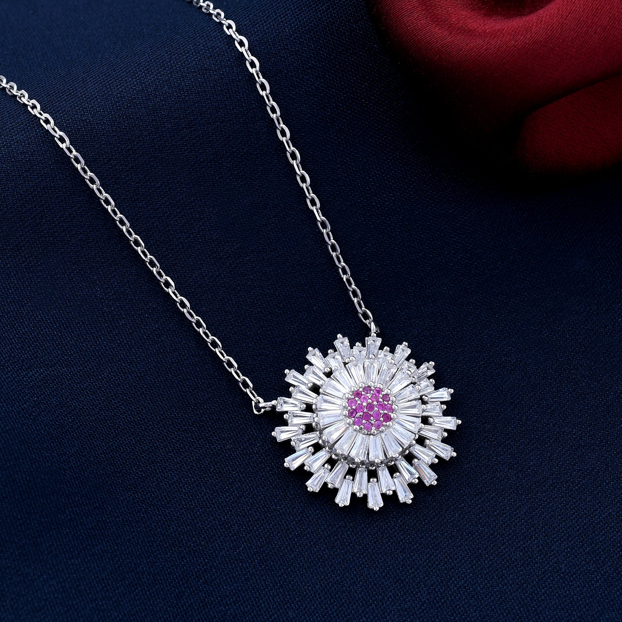 Flower Design 925 Sterling Silver Pendant
