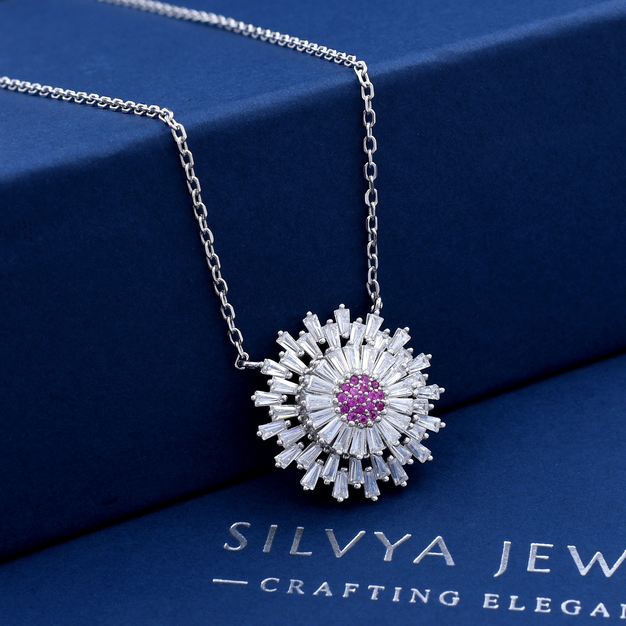 Flower Design 925 Sterling Silver Pendant