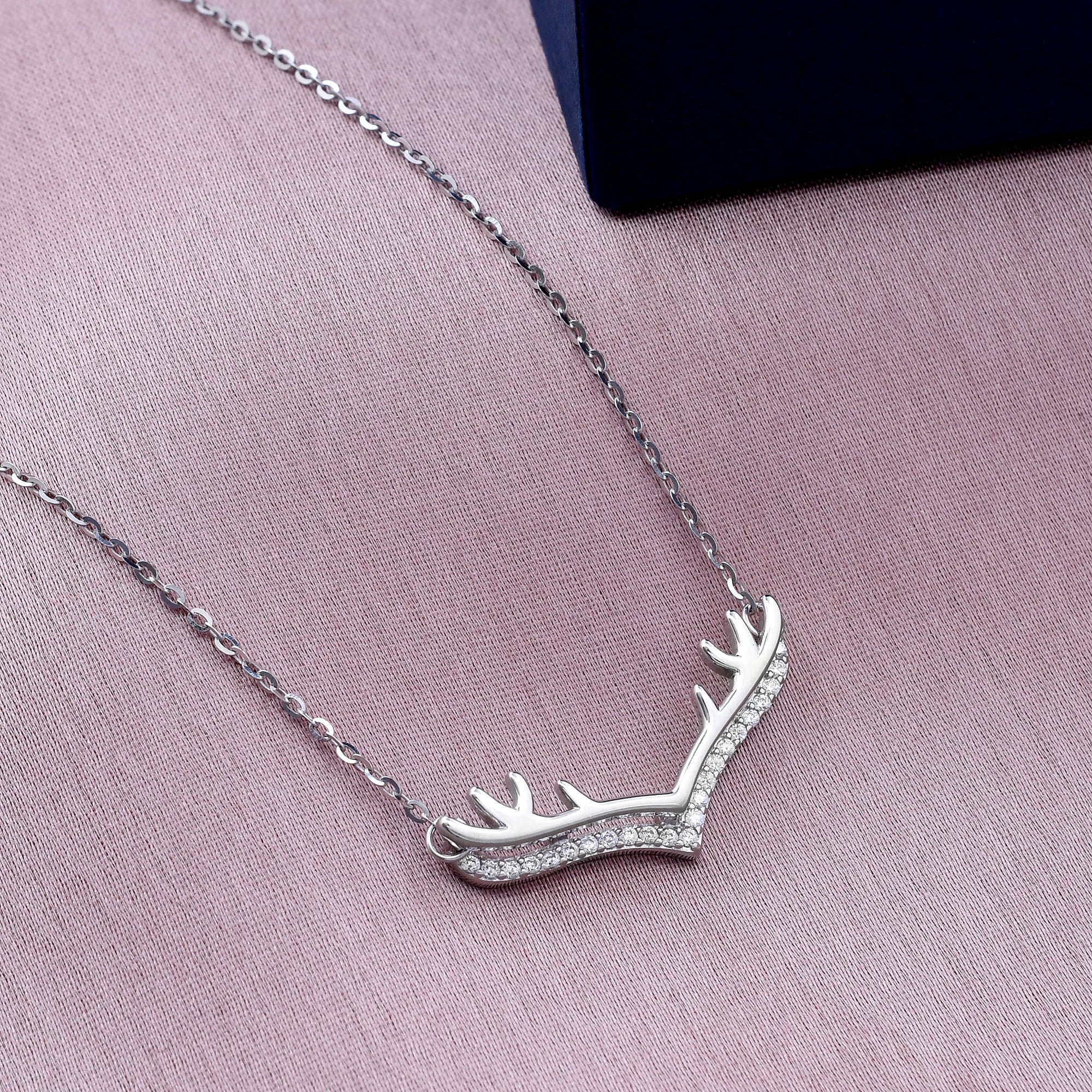 Deer Antler Design 925 Sterling Silver Pendant