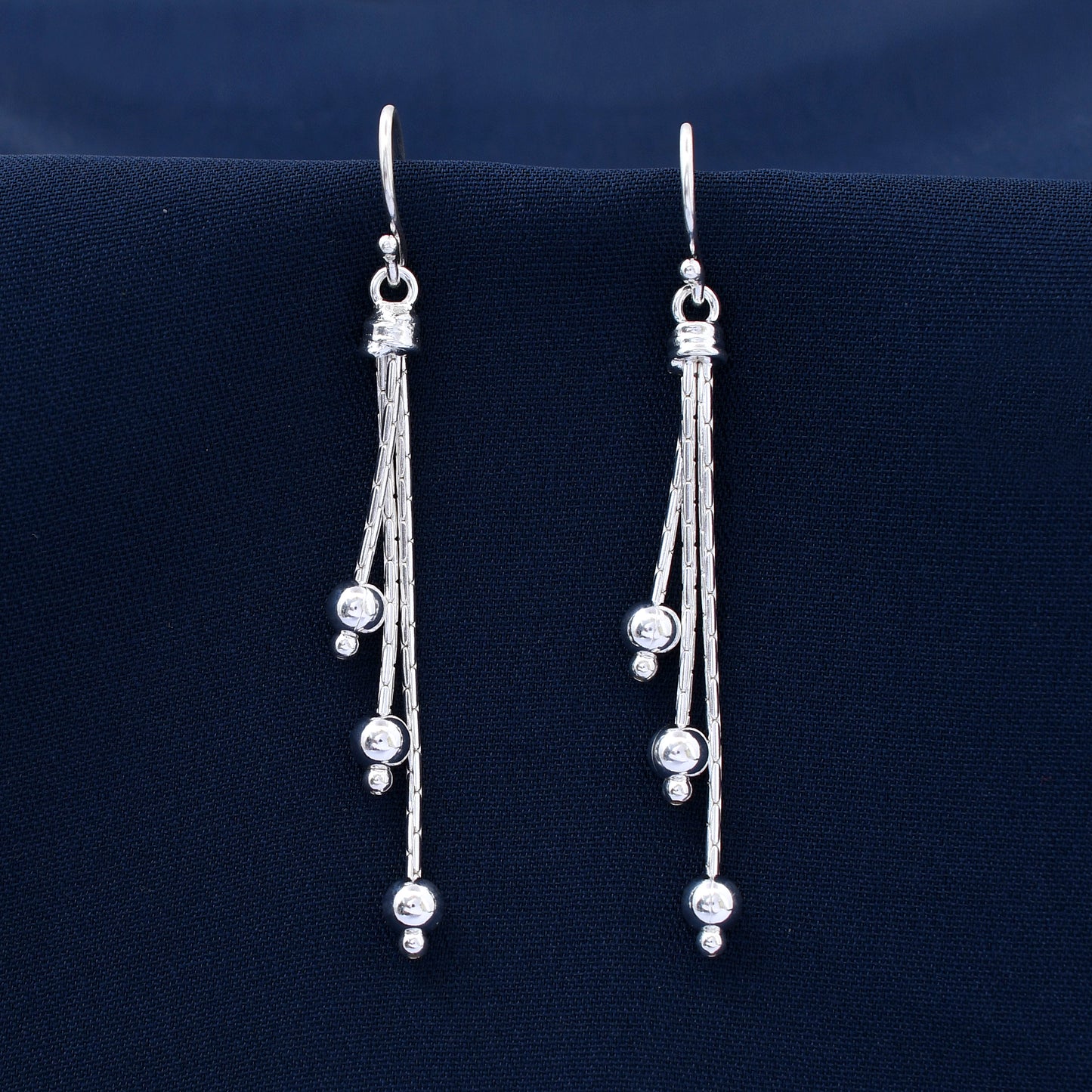 Elegant Long 925 Sterling Silver Earring