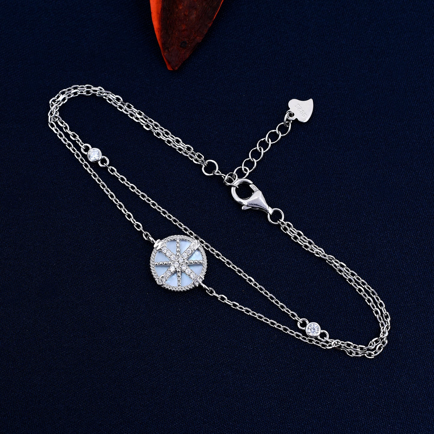 MOP Zircon 925 Sterling Silver Bracelet