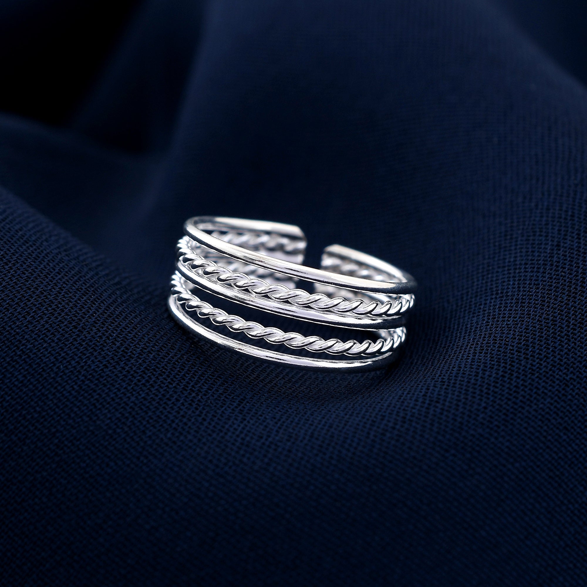 Twisted Style 925 Sterling Silver Toe Ring