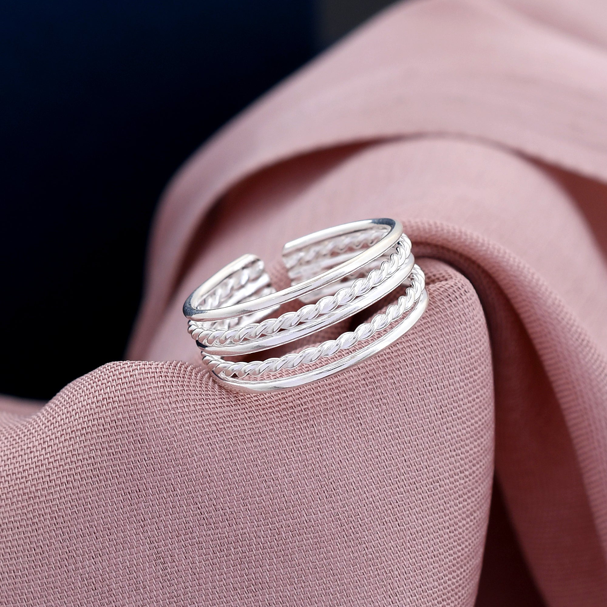 Twisted Style 925 Sterling Silver Toe Ring