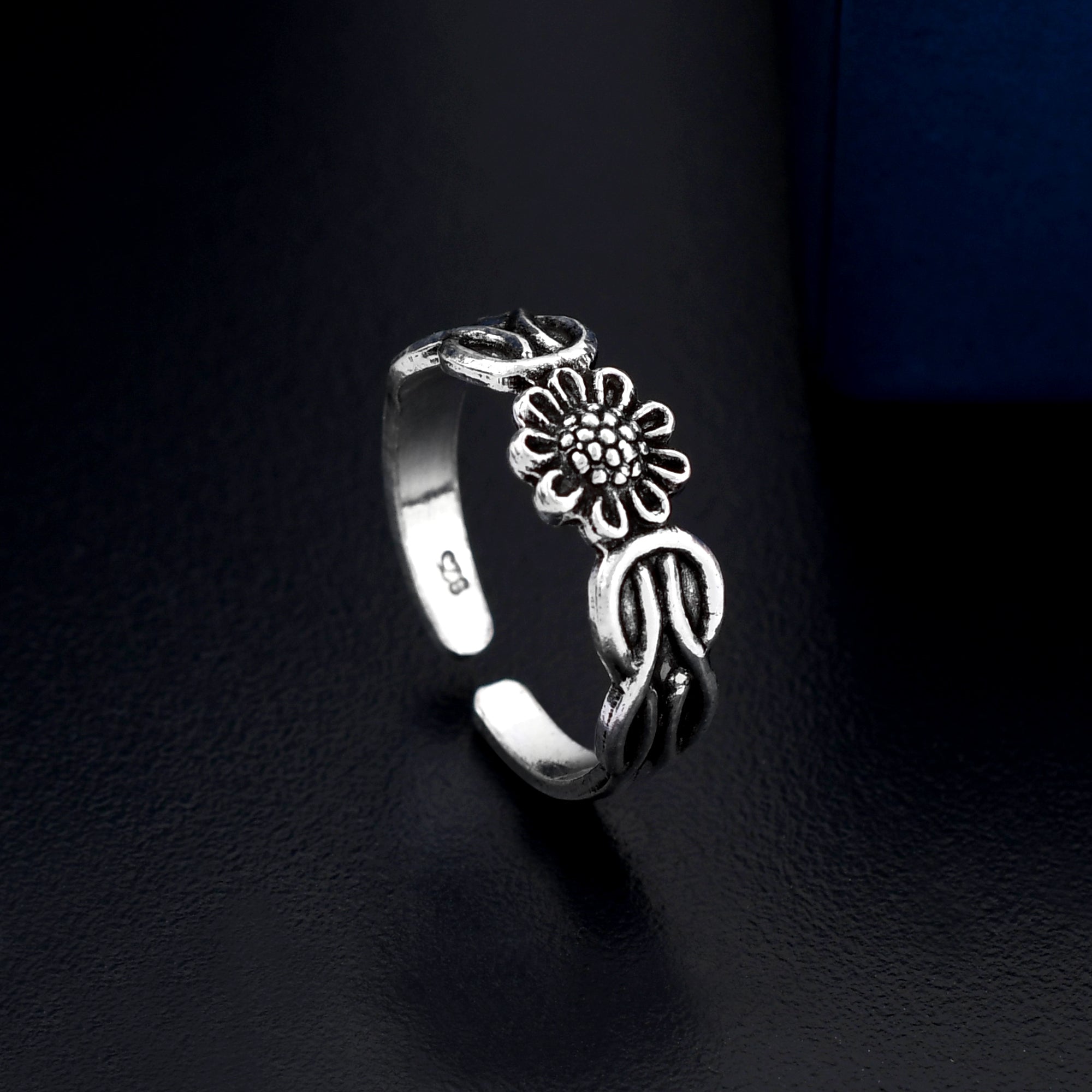 Sunflower 925 Sterling Silver Toe Ring