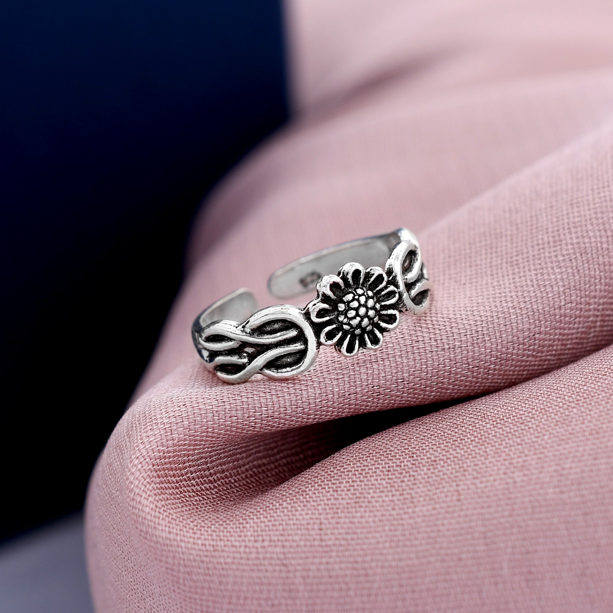 Sunflower 925 Sterling Silver Toe Ring