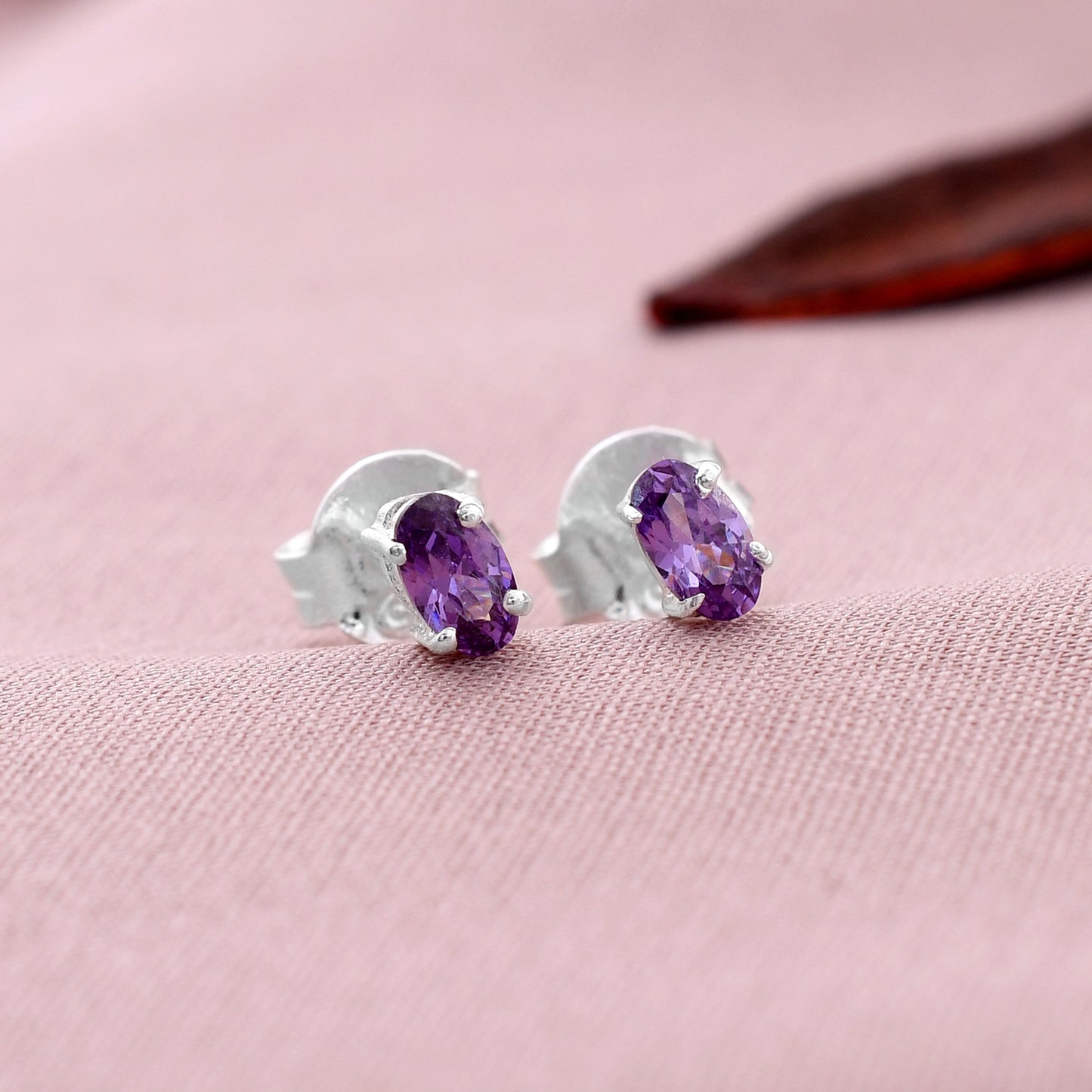Citrine Duamond 925 Sterling Silver Studs