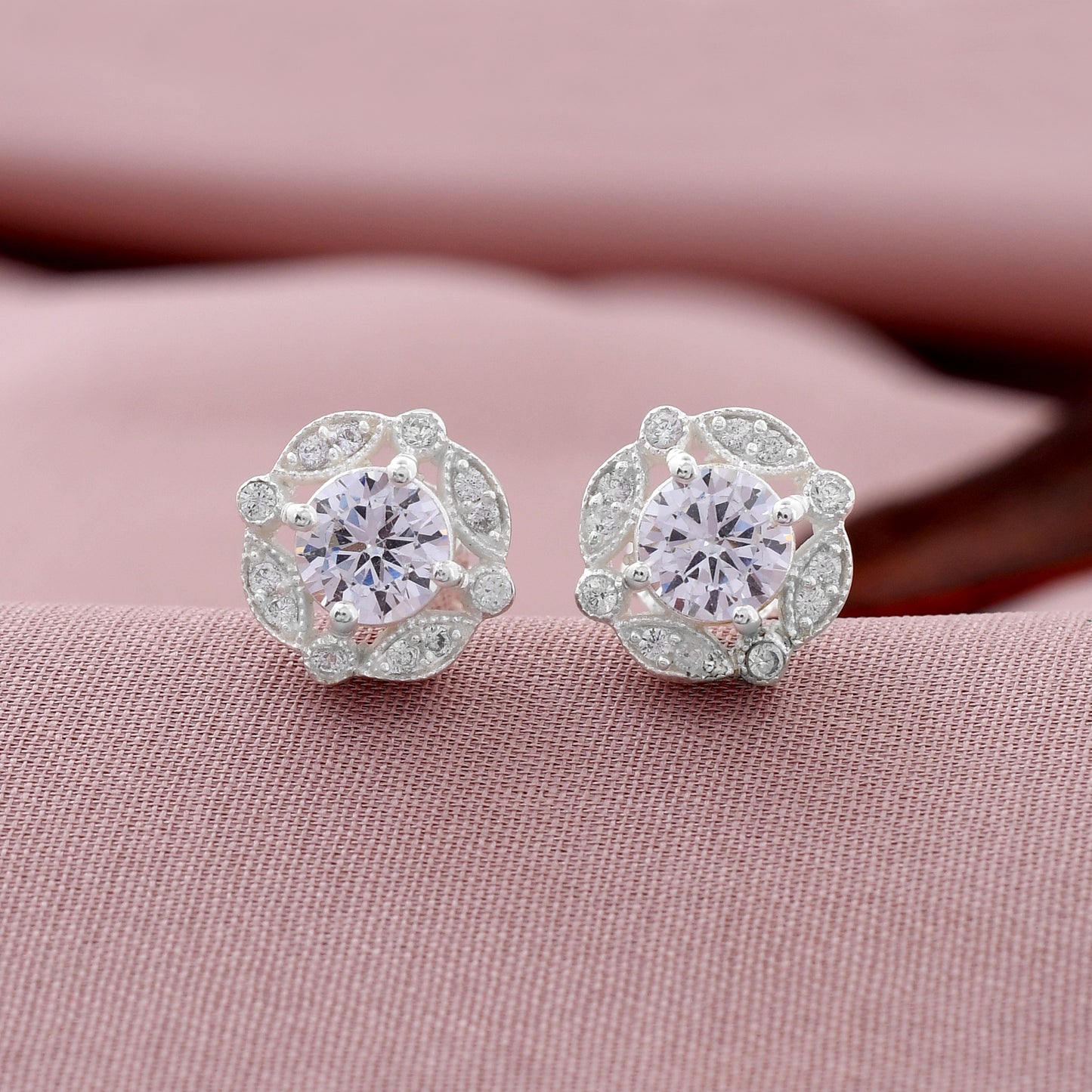 Emerald Cut Classic 925 Sterling Silver Studs