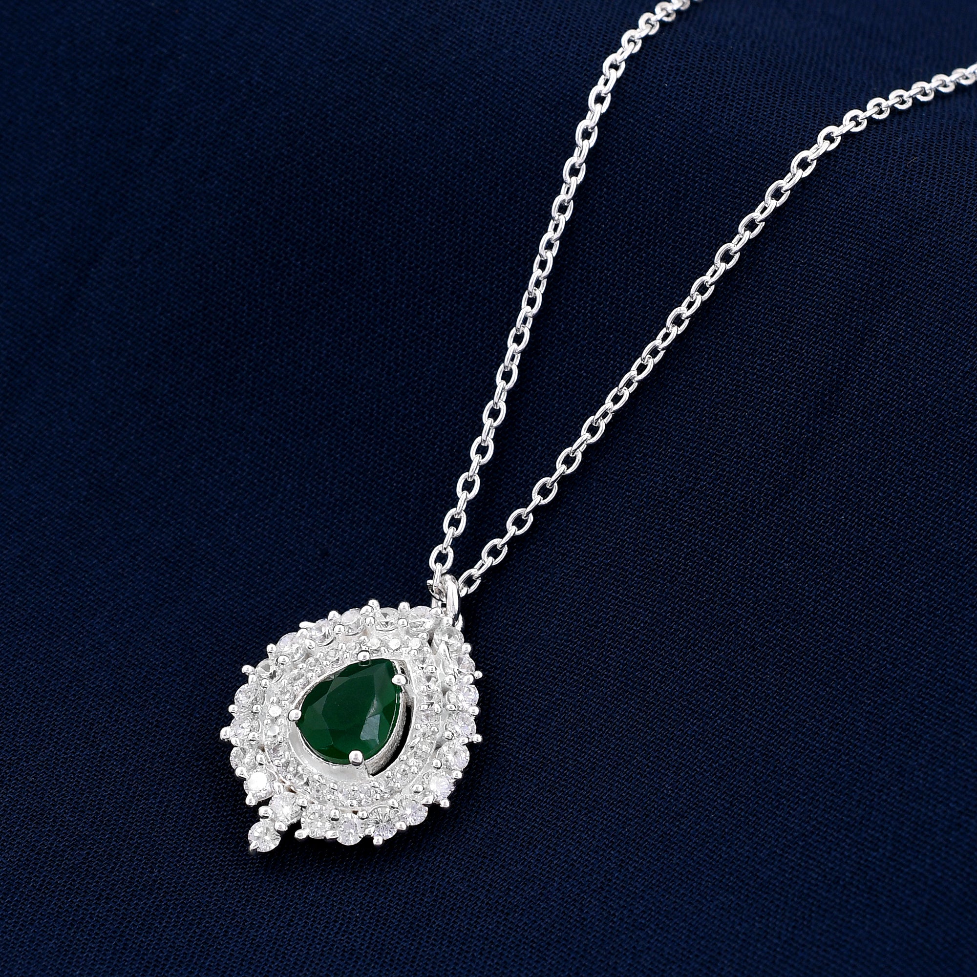 Zirconia Diamond 925 Sterling Silver Pendant