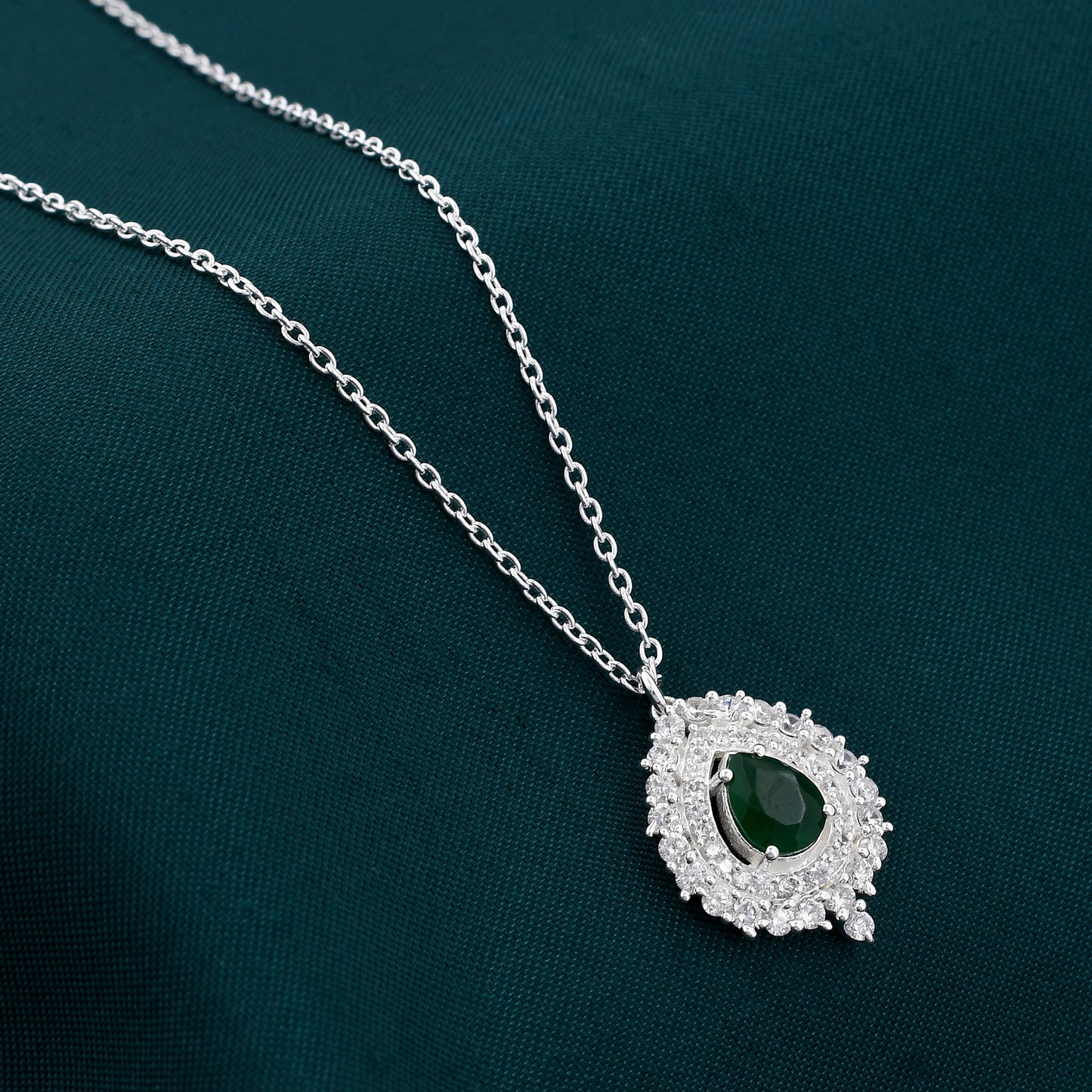 Zirconia Diamond 925 Sterling Silver Pendant