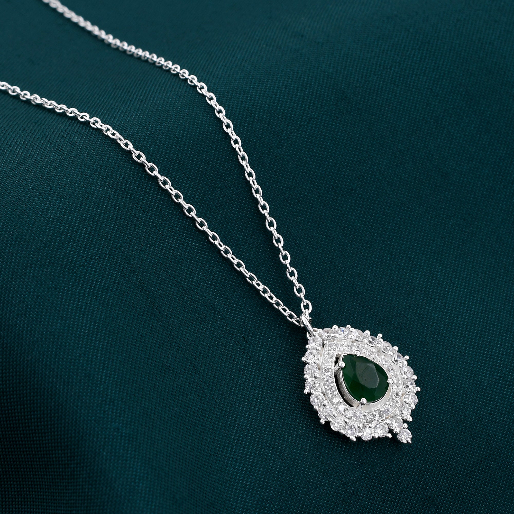 Zirconia Diamond 925 Sterling Silver Pendant