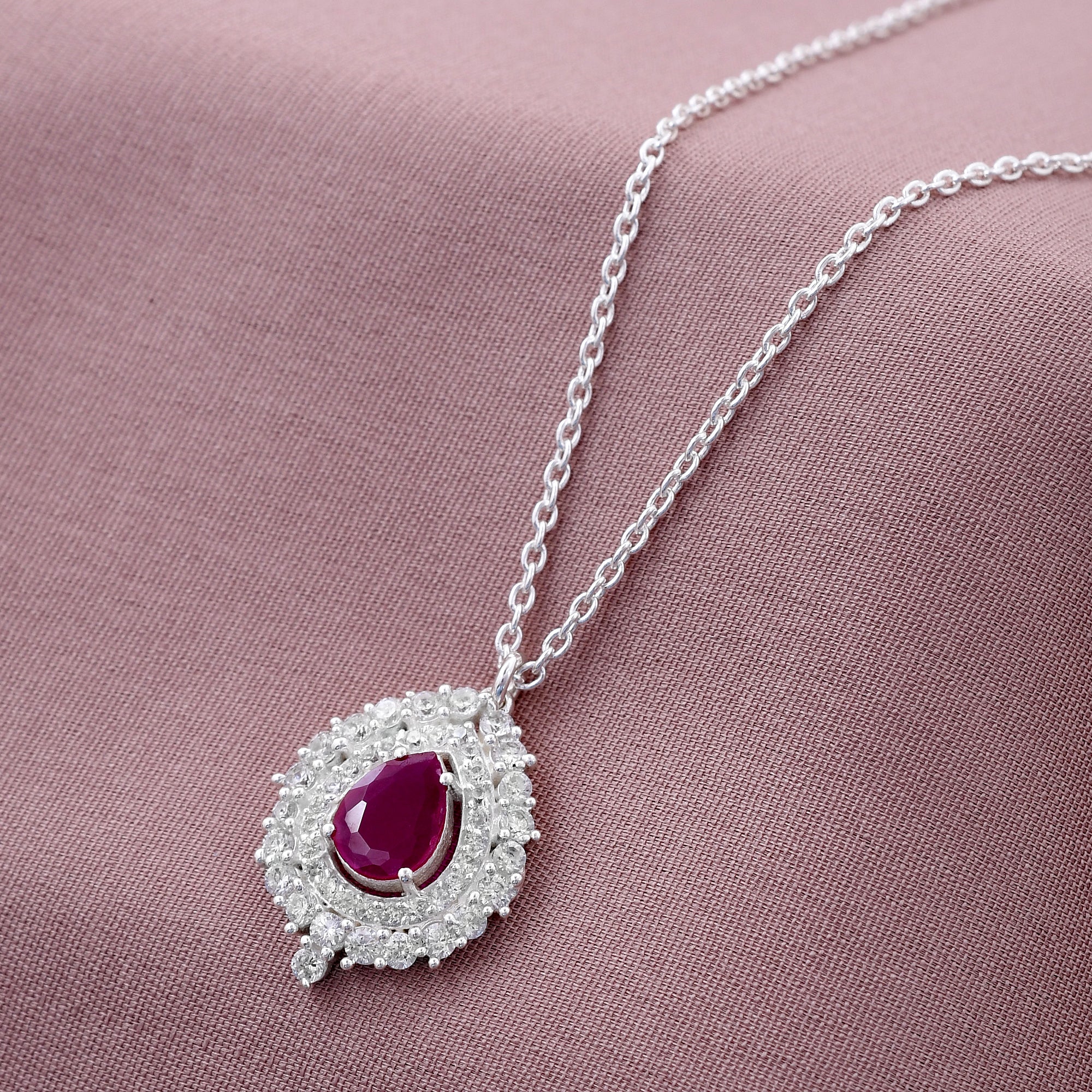 Zirconia Diamond 925 Sterling Silver Pendant