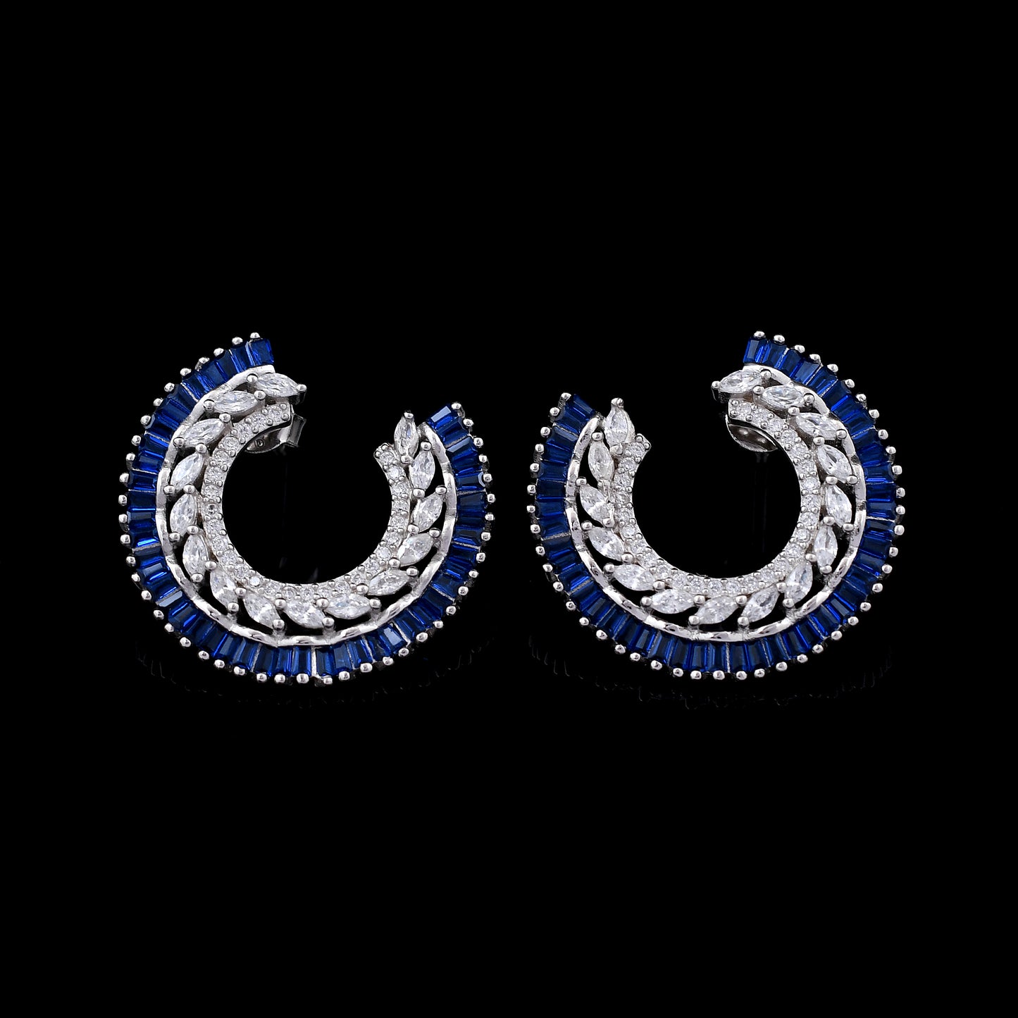 Tanzanite Diamond 925 Sterling Silver Earring