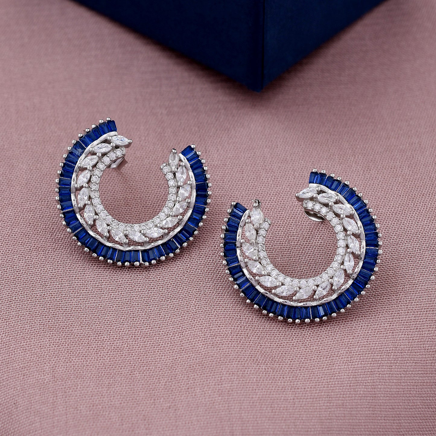 Tanzanite Diamond 925 Sterling Silver Earring