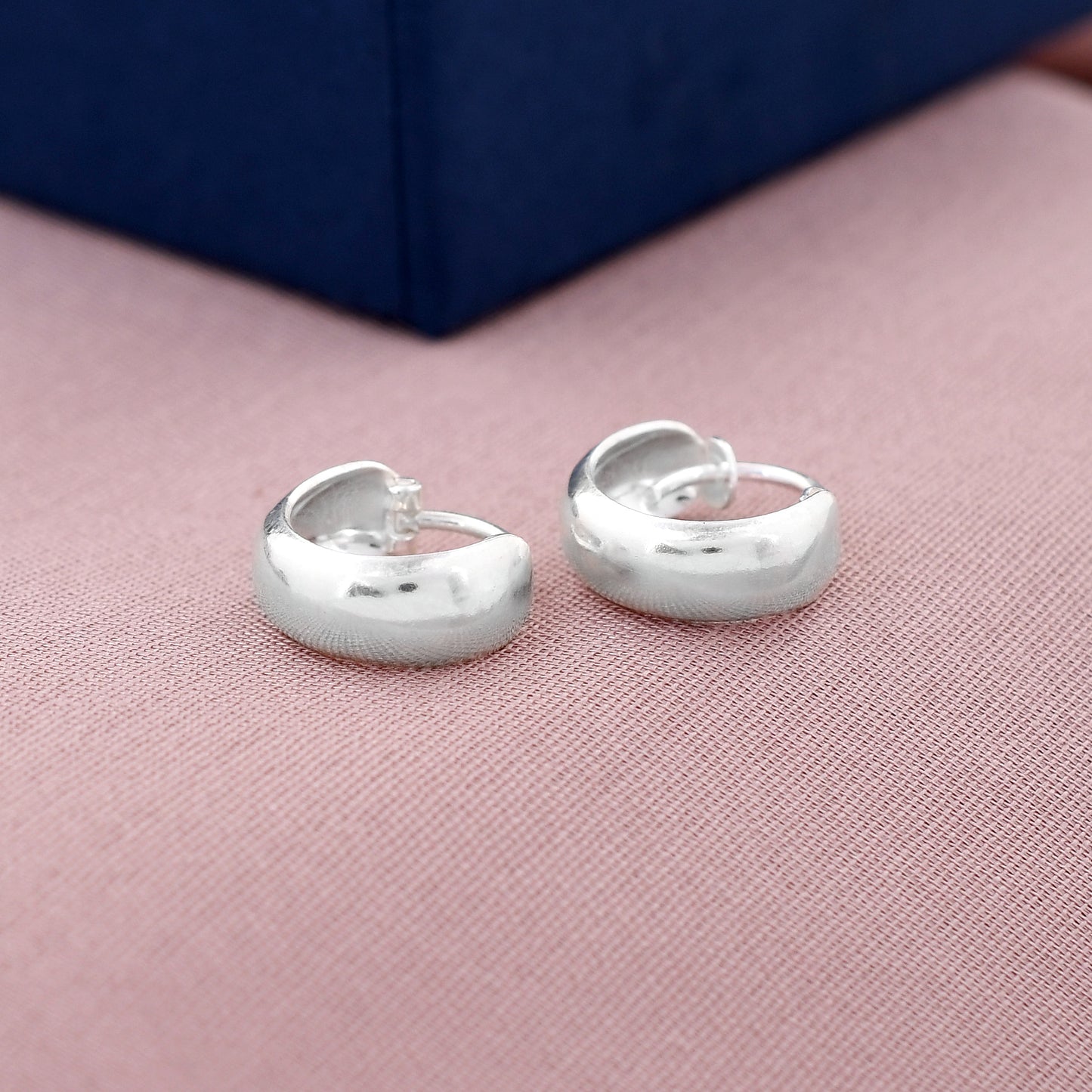 Round Plain 925 Sterling Silver Earring