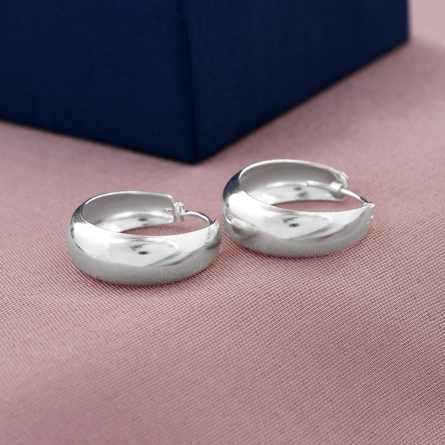 Round Plain 925 Sterling Silver Earring
