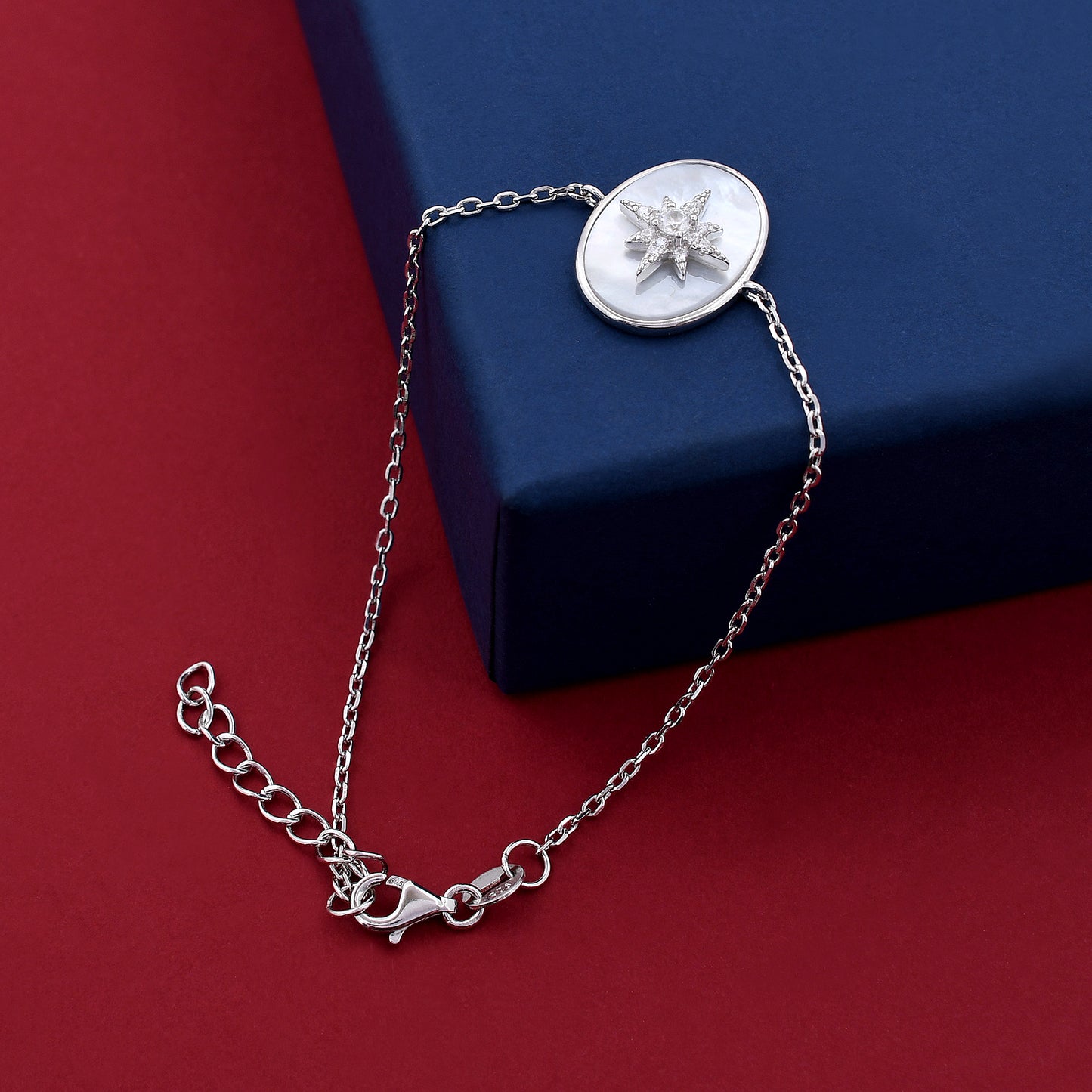 Oval Shape 925 Sterling Silver Bracelet