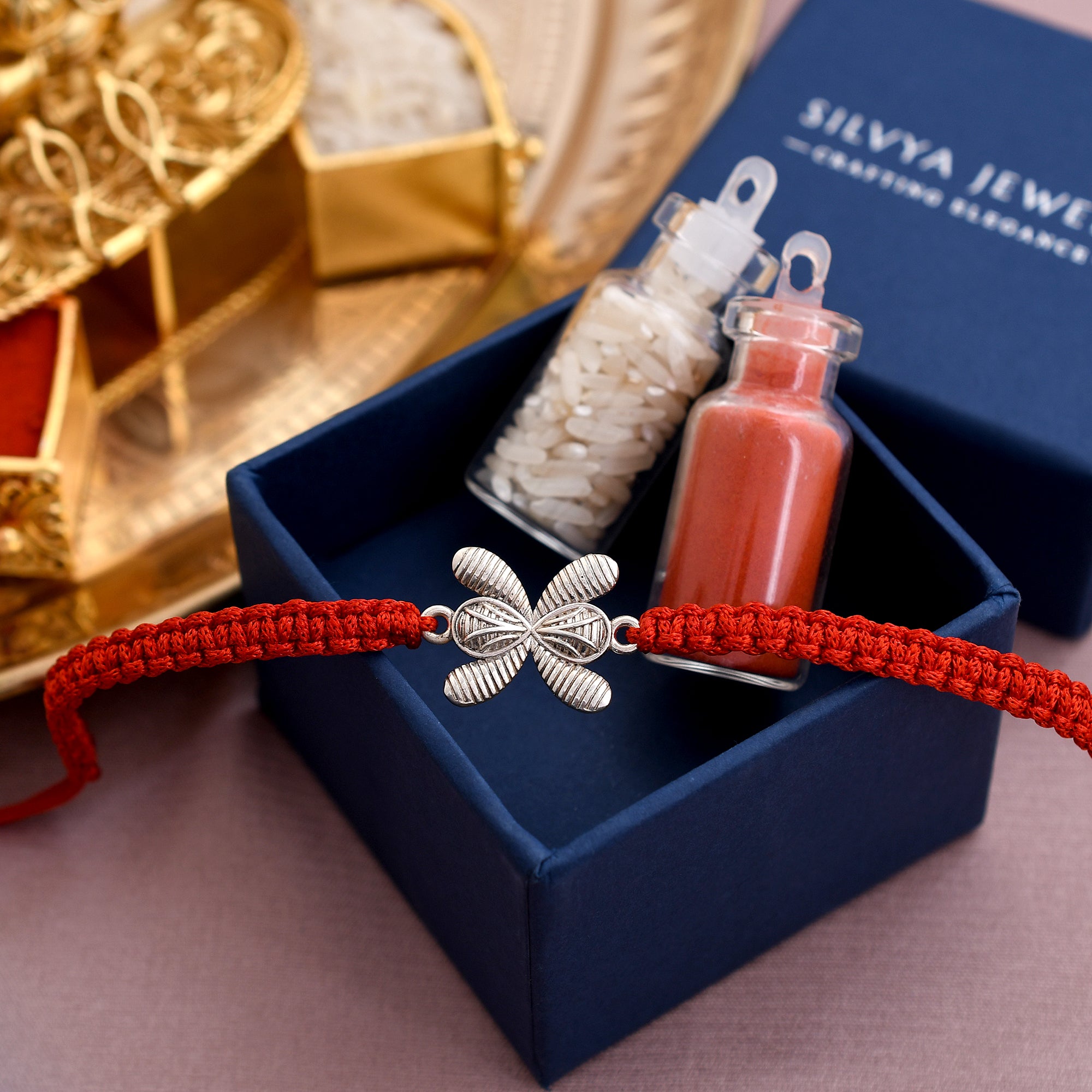 Unqiue Designer 925 Silver Rakhi