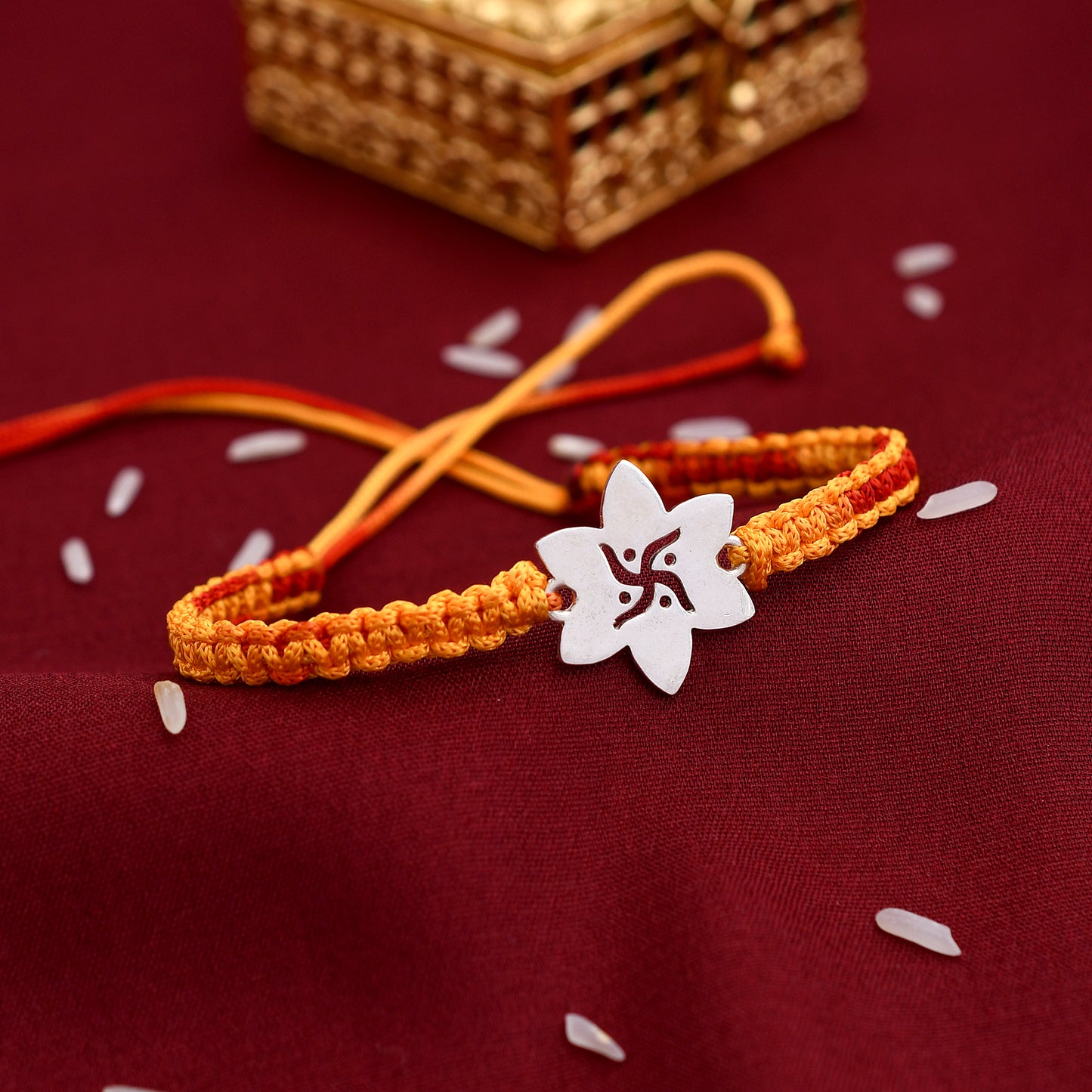 Swastik 925 Silver Rakhi