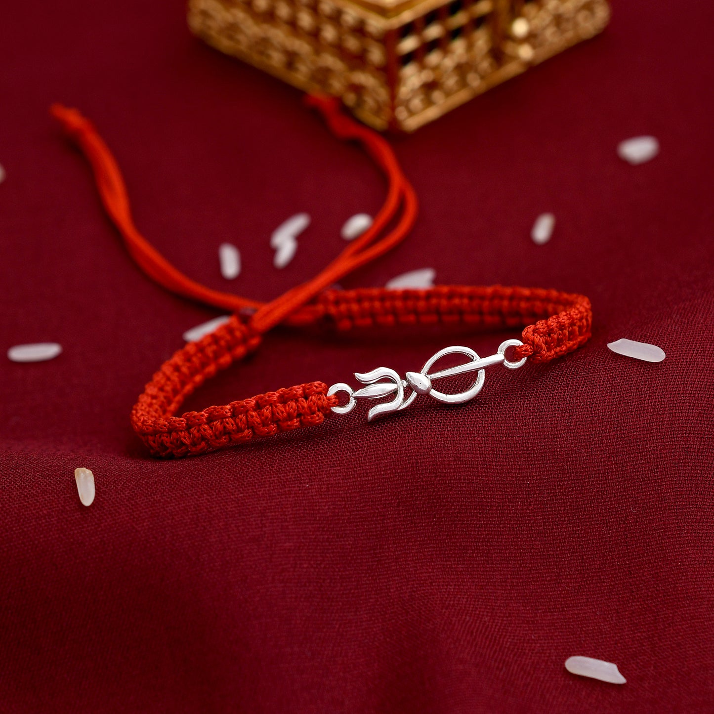 Shiv Trishul 925 Silver Rakhi