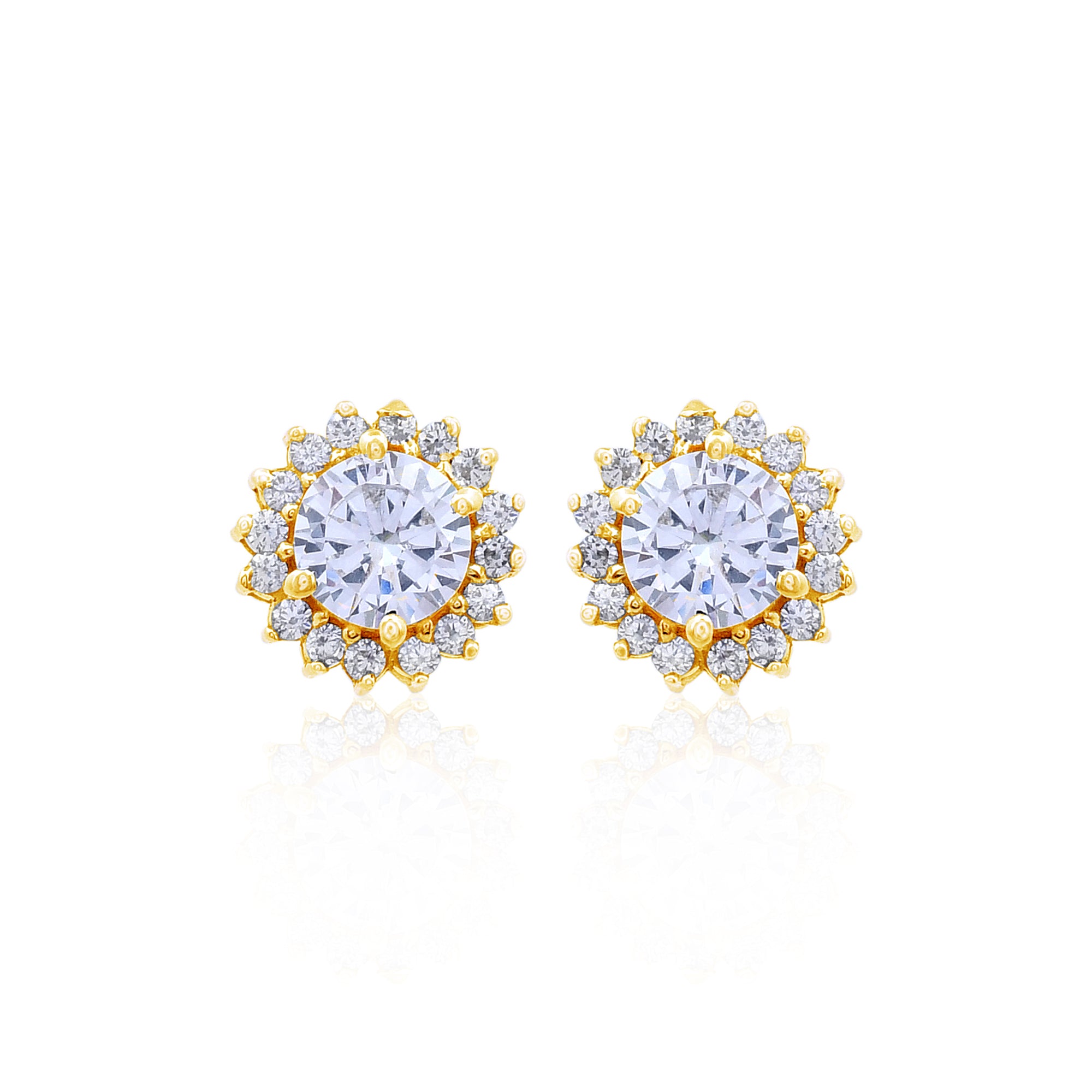Diamond Jacket 925 Sterling Silver Studs
