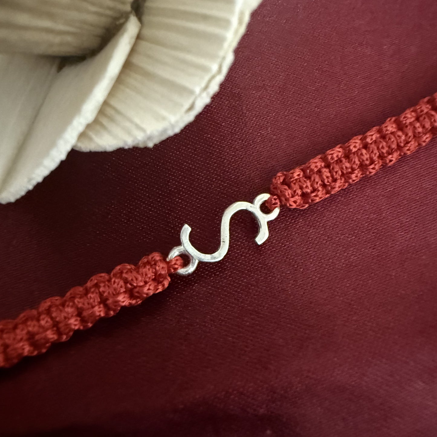 925 Silver initial Rakhi