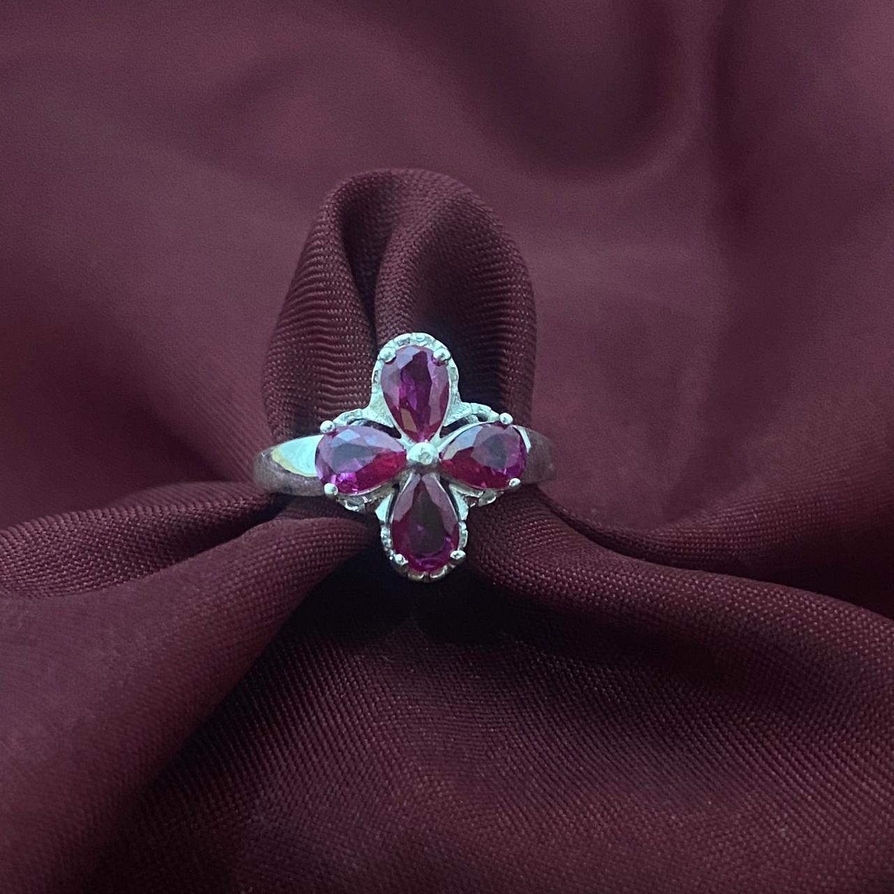 Flower Design 925 Sterling Silver Ring