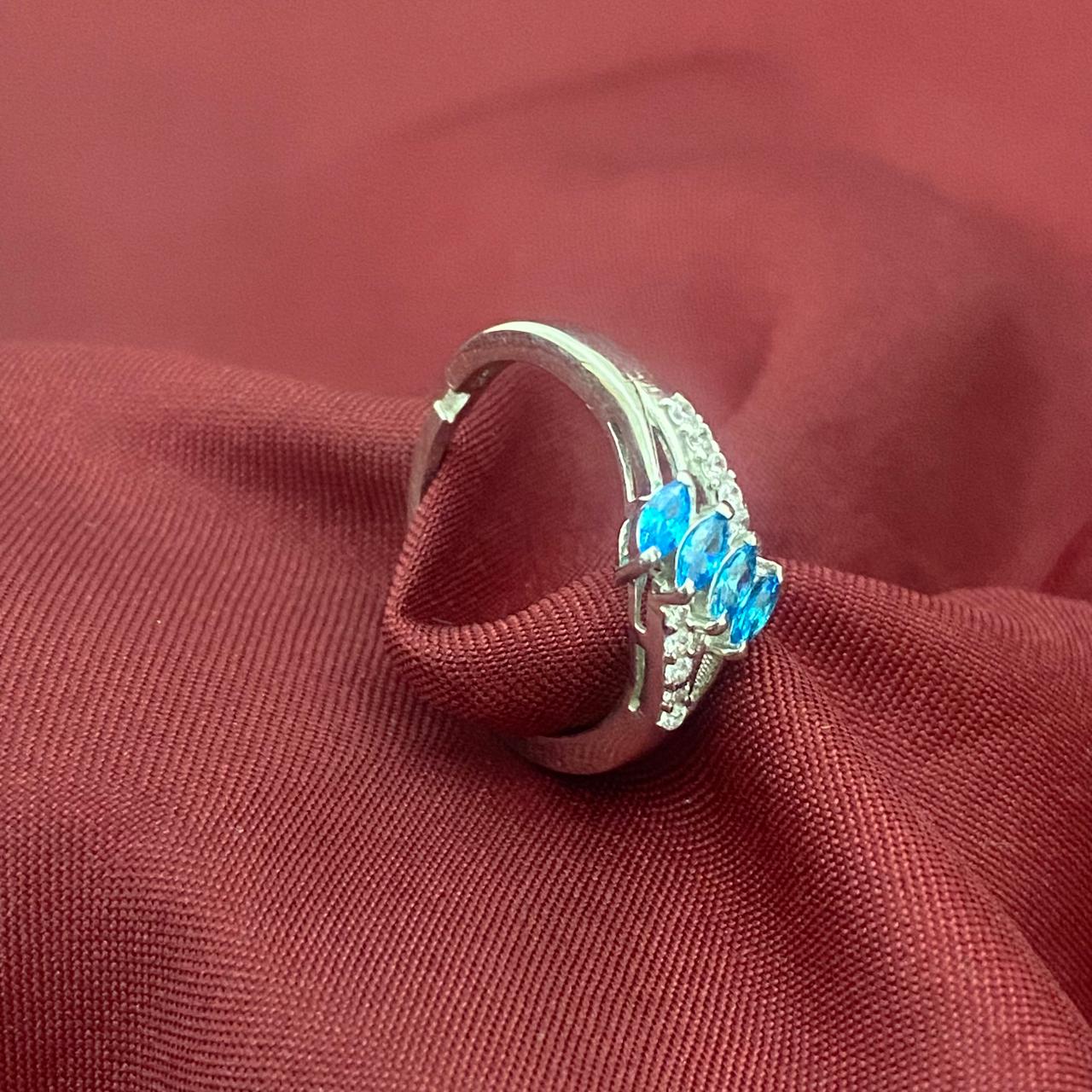 Marquise Diamond 925 Sterling Silver Ring