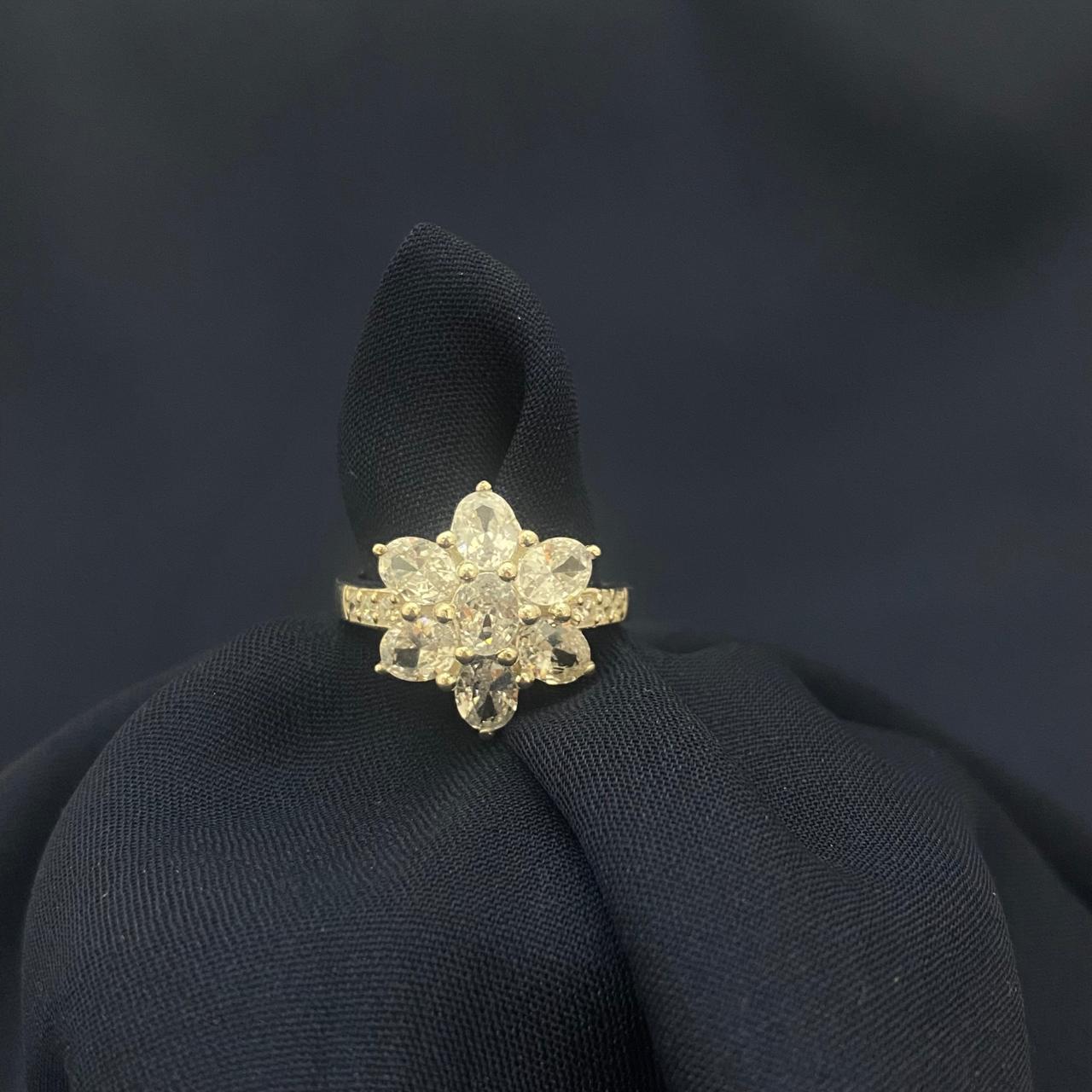 Sunflower Design 925 Sterling Silver Ring