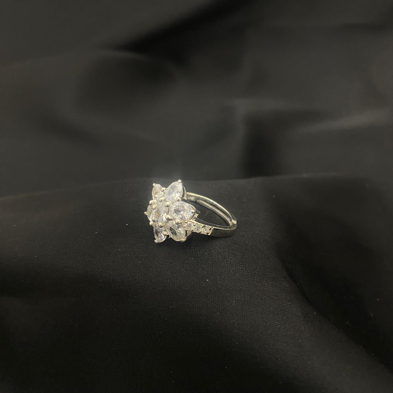 Sunflower Design 925 Sterling Silver Ring