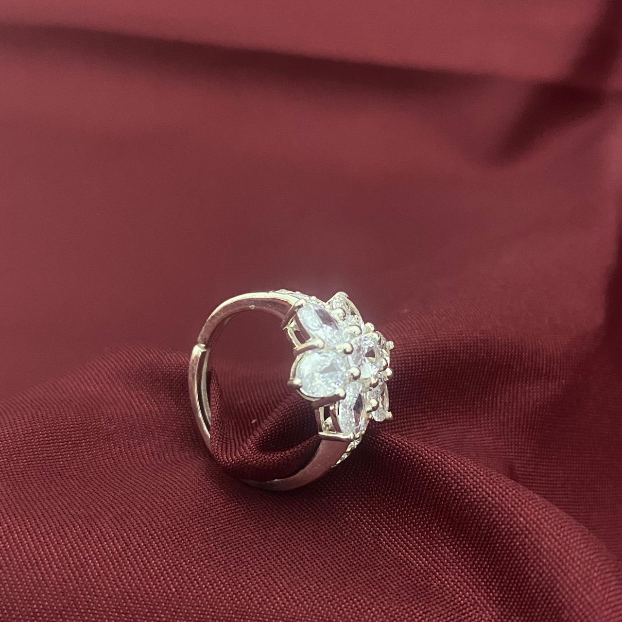 Sunflower Design 925 Sterling Silver Ring