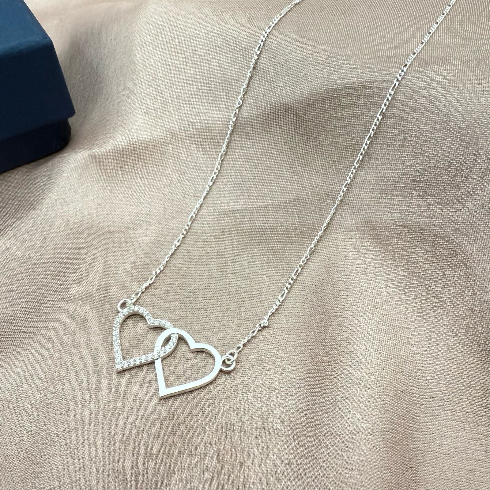 Double Heart Design 925 Sterling Silver Pendant