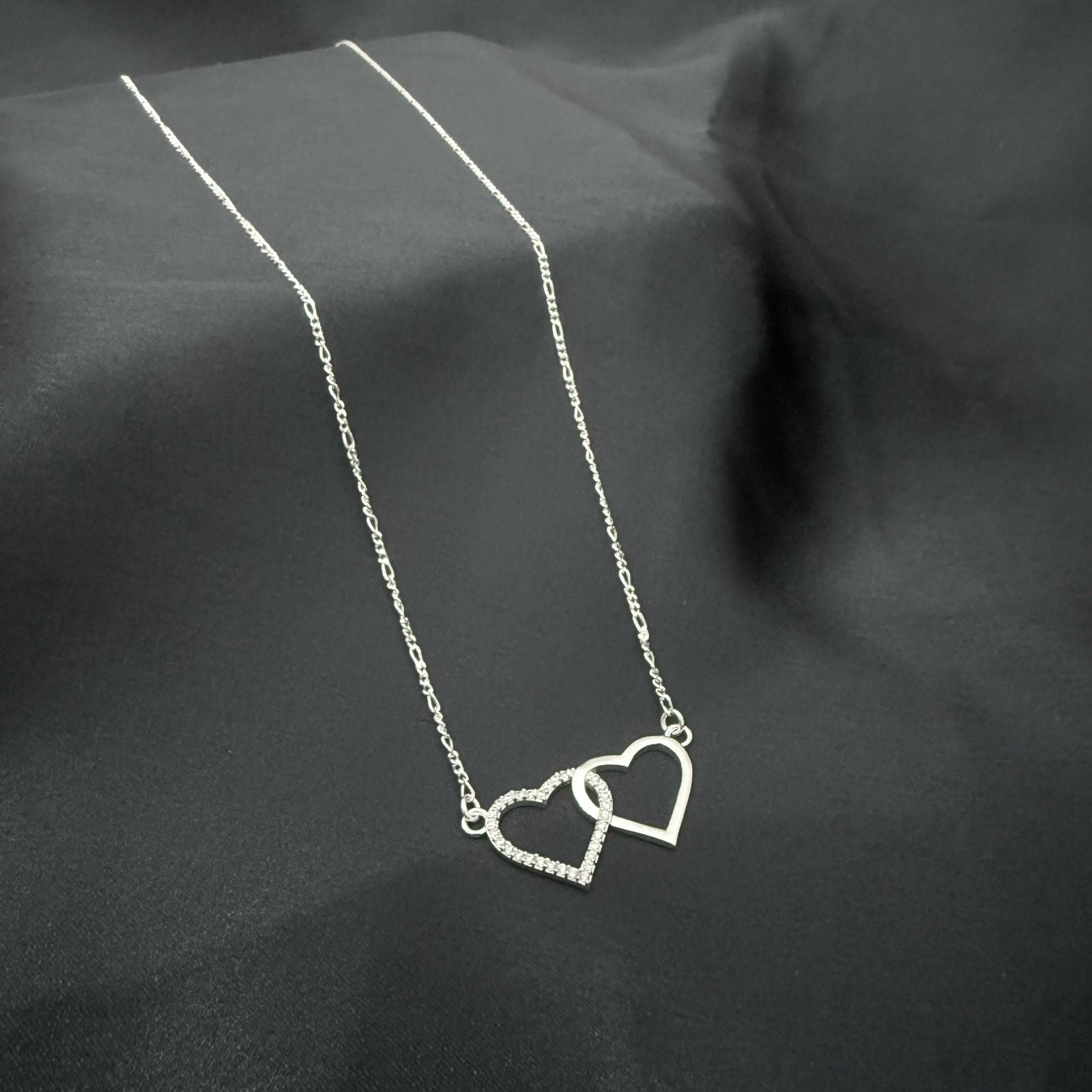 Double Heart Design 925 Sterling Silver Pendant