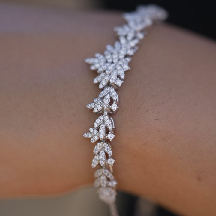 Crystal Zircon 925 Sterling Silver Bracelet