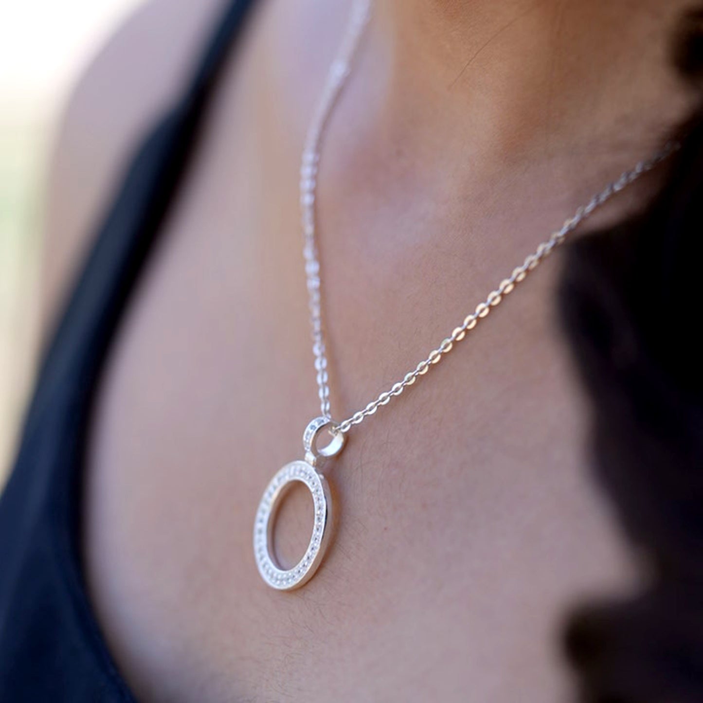 Sparkle Round Shape 925 Sterling Silver Pendant