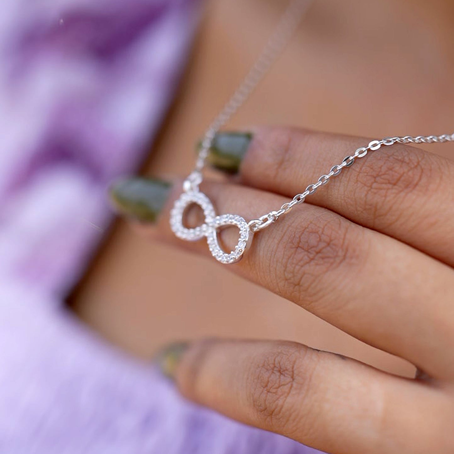 Infinity Shape 925 Sterling Silver Pendant