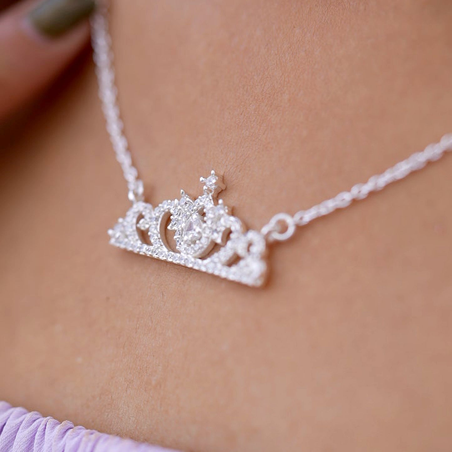 Princess Crown Design 925 Sterling Silver Pendant