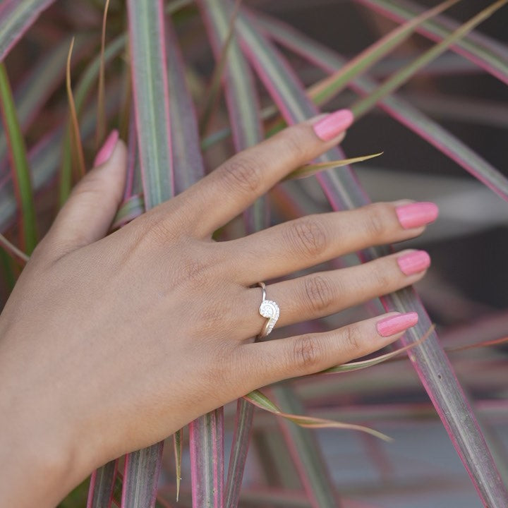 Fancy Diamond 925 Sterling Silver Ring