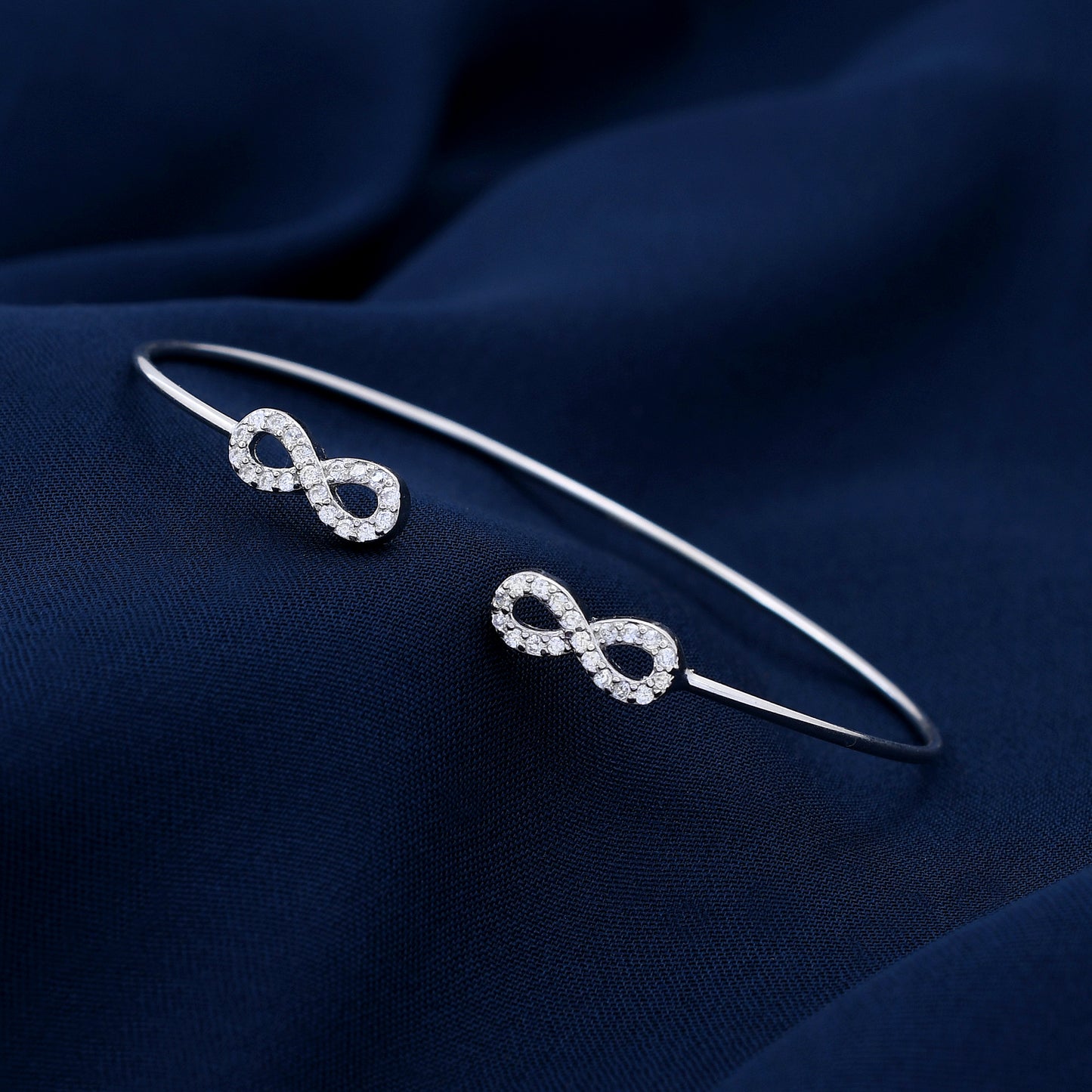 Infinity Shape 925 Sterling Silver Bracelet