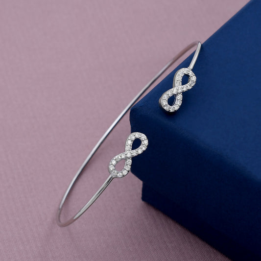 Infinity Shape 925 Sterling Silver Bracelet