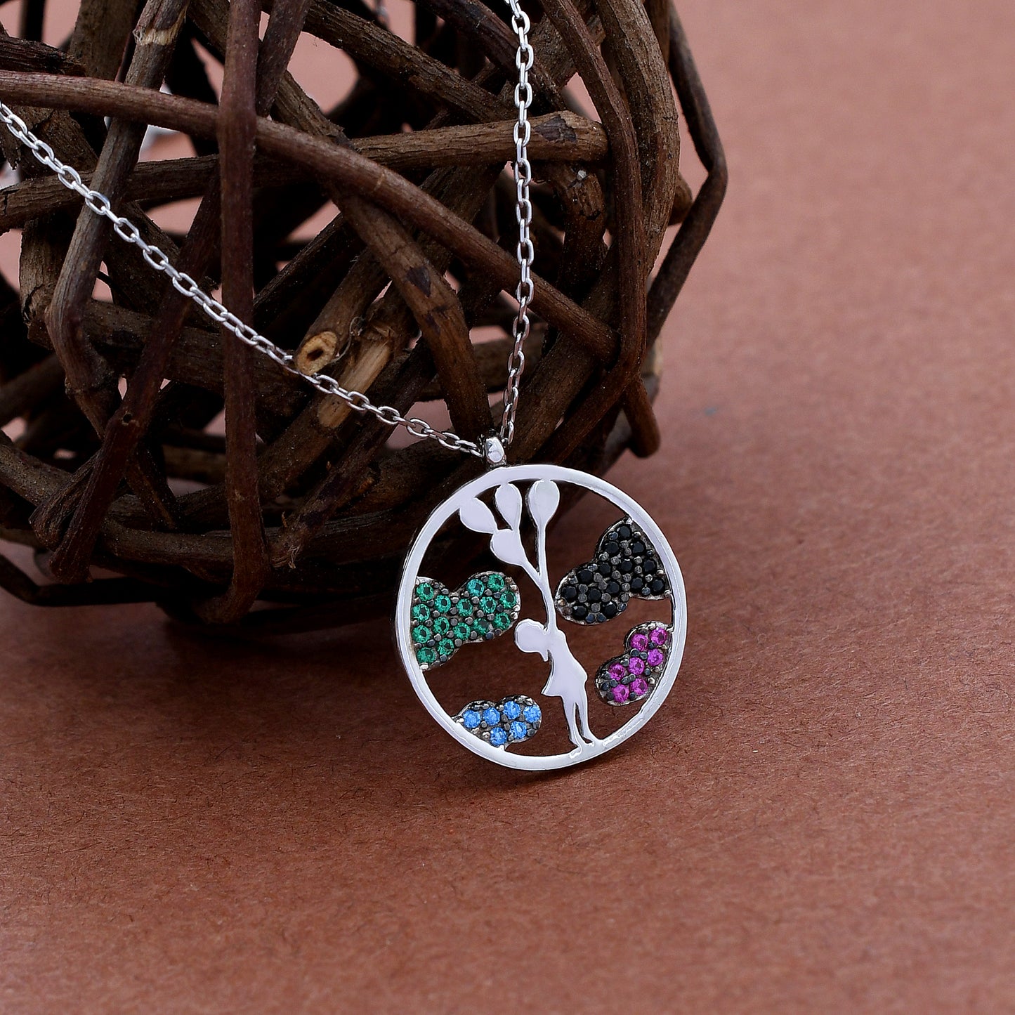 Joyful Girl Design 925 Sterling Silver Pendant