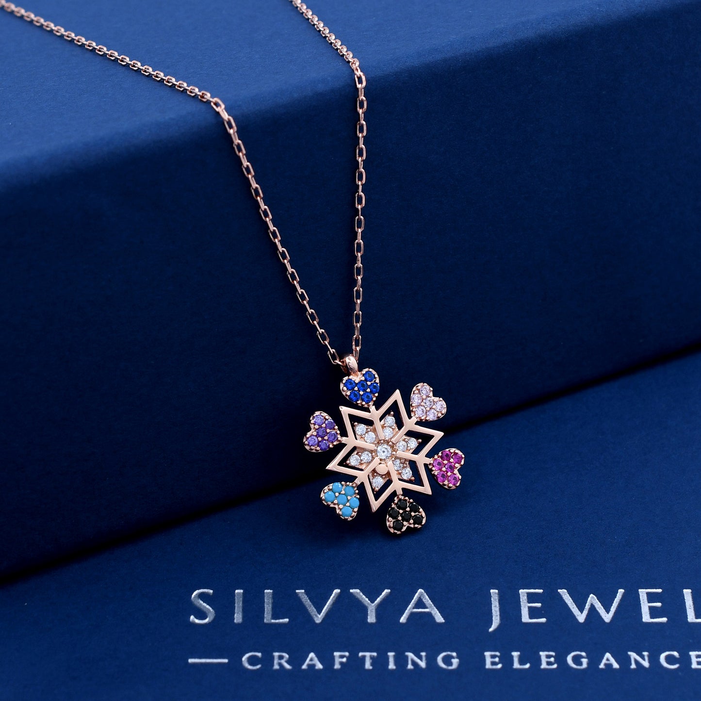 Star Heart Design 925 Sterling Silver Pendant
