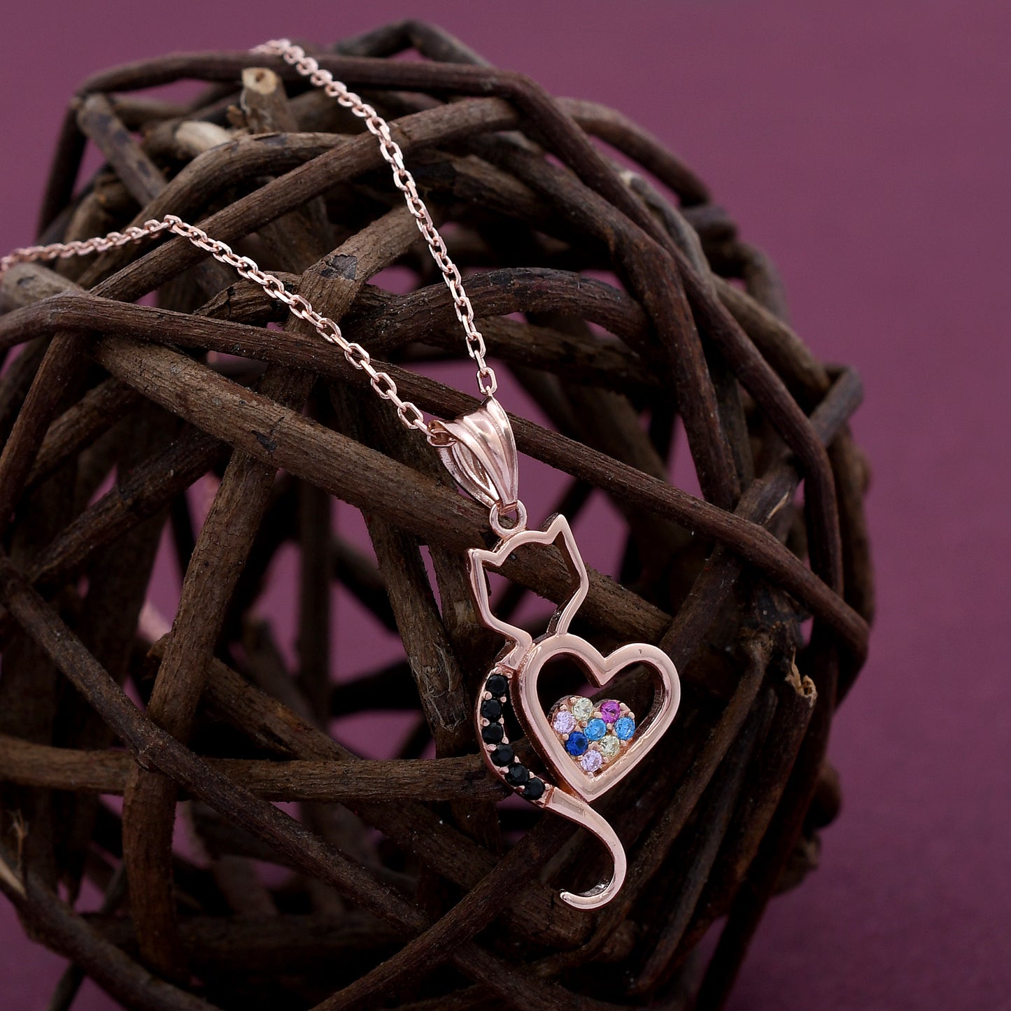 Flora Jems Heart Design 925 Sterling Silver Pendant
