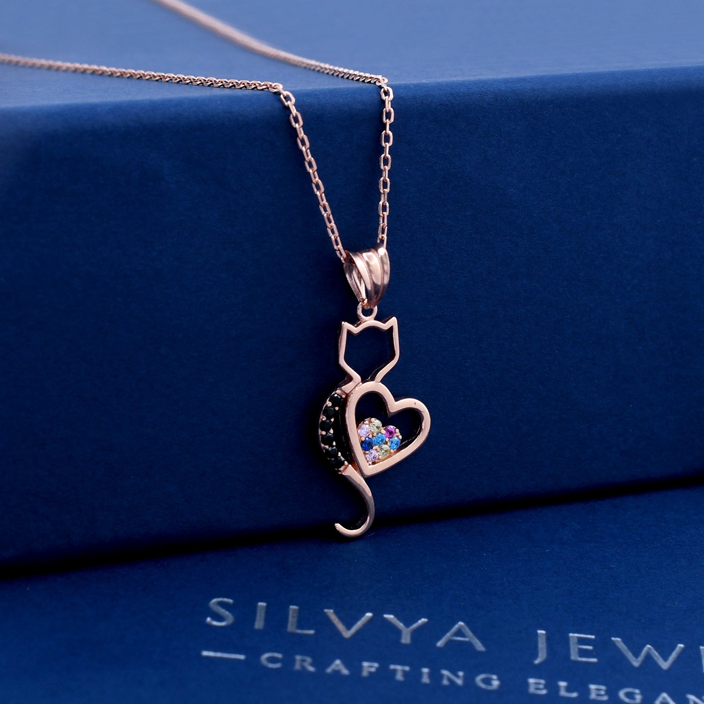 Flora Jems Heart Design 925 Sterling Silver Pendant