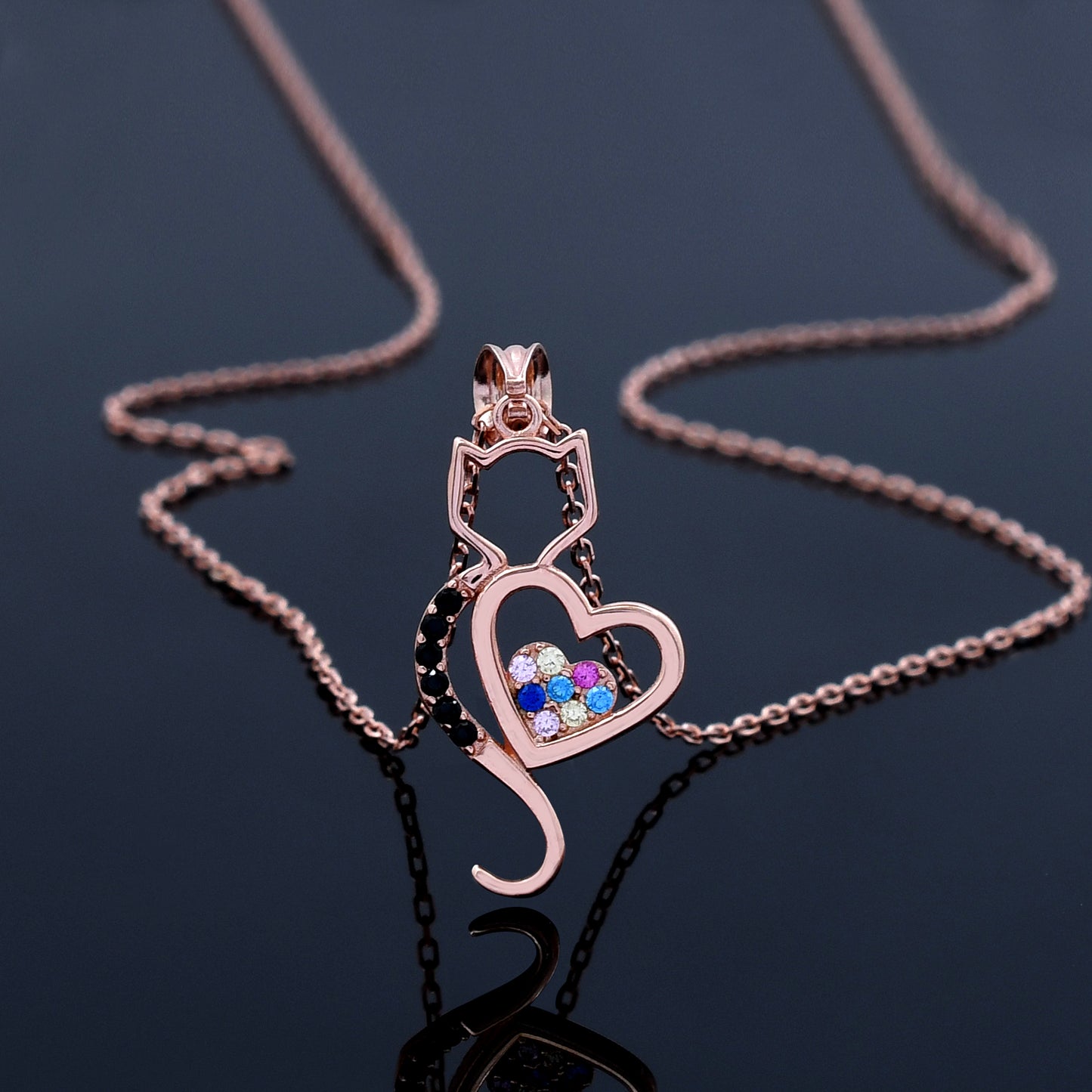 Flora Jems Heart Design 925 Sterling Silver Pendant