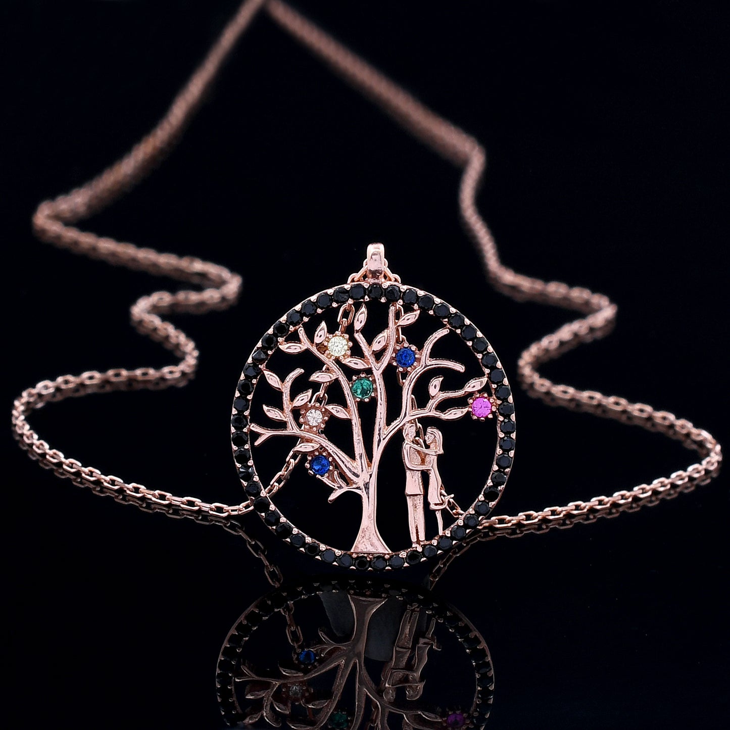 Valentine Tree Couple Design 925 Sterling Silver Pendant