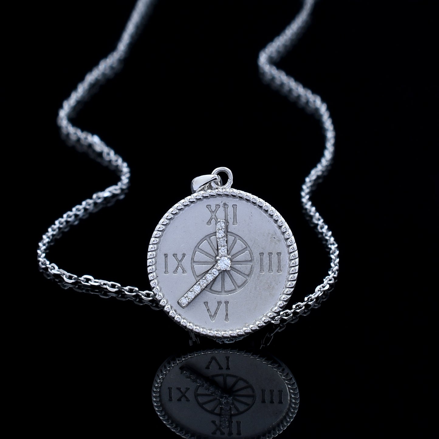 Antique Watch 925 Sterling Silver Pendant