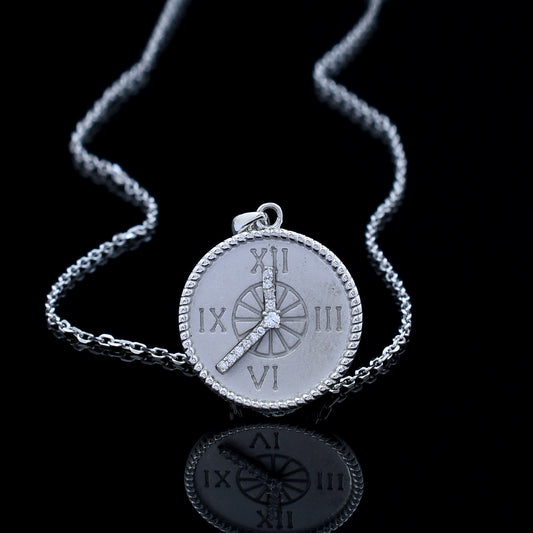 Antique Watch 925 Sterling Silver Pendant